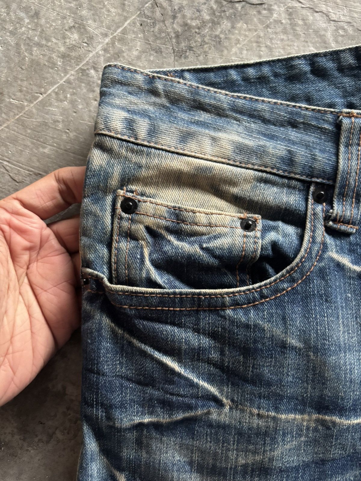 Hysteric Glamour × If Six Was Nine × Japanese Brand ROOT THREE STYLE JAPANESE DENIM rusty washed mud PUNK GRUNGE Size US 35 - 9 Thumbnail