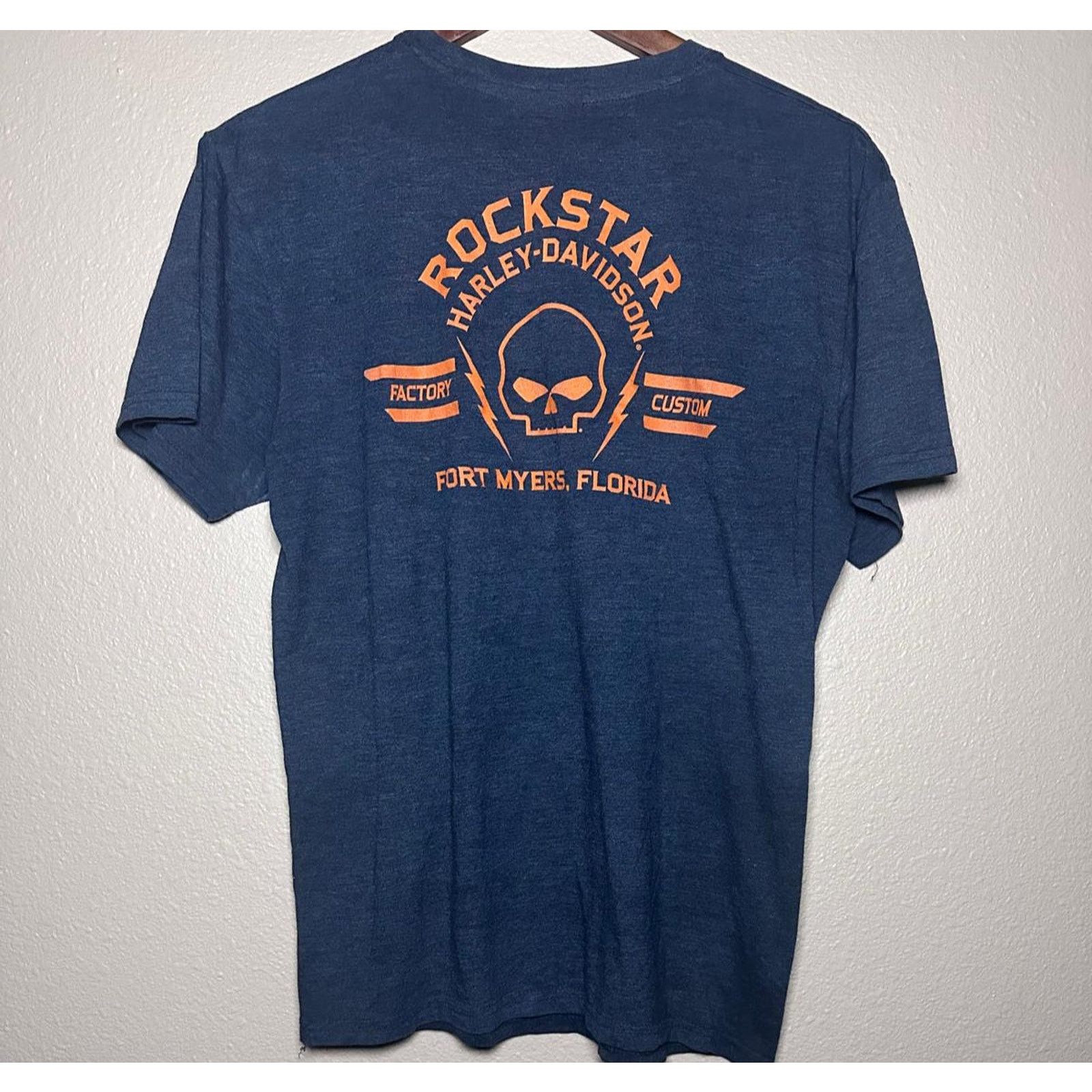 Harley Davidson 💀 Harley-Davidson “Rockstar Fort Myers” Skull Tee – Size M Size US M / EU 48-50 / 2 - 2 Thumbnail