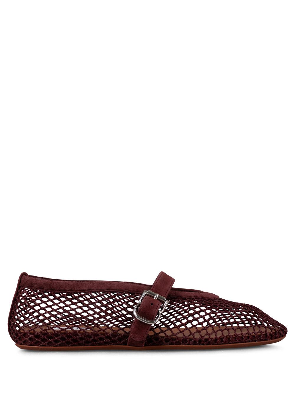 Suede Ballet Flats In Fishnet, Women's (Size 6.5)