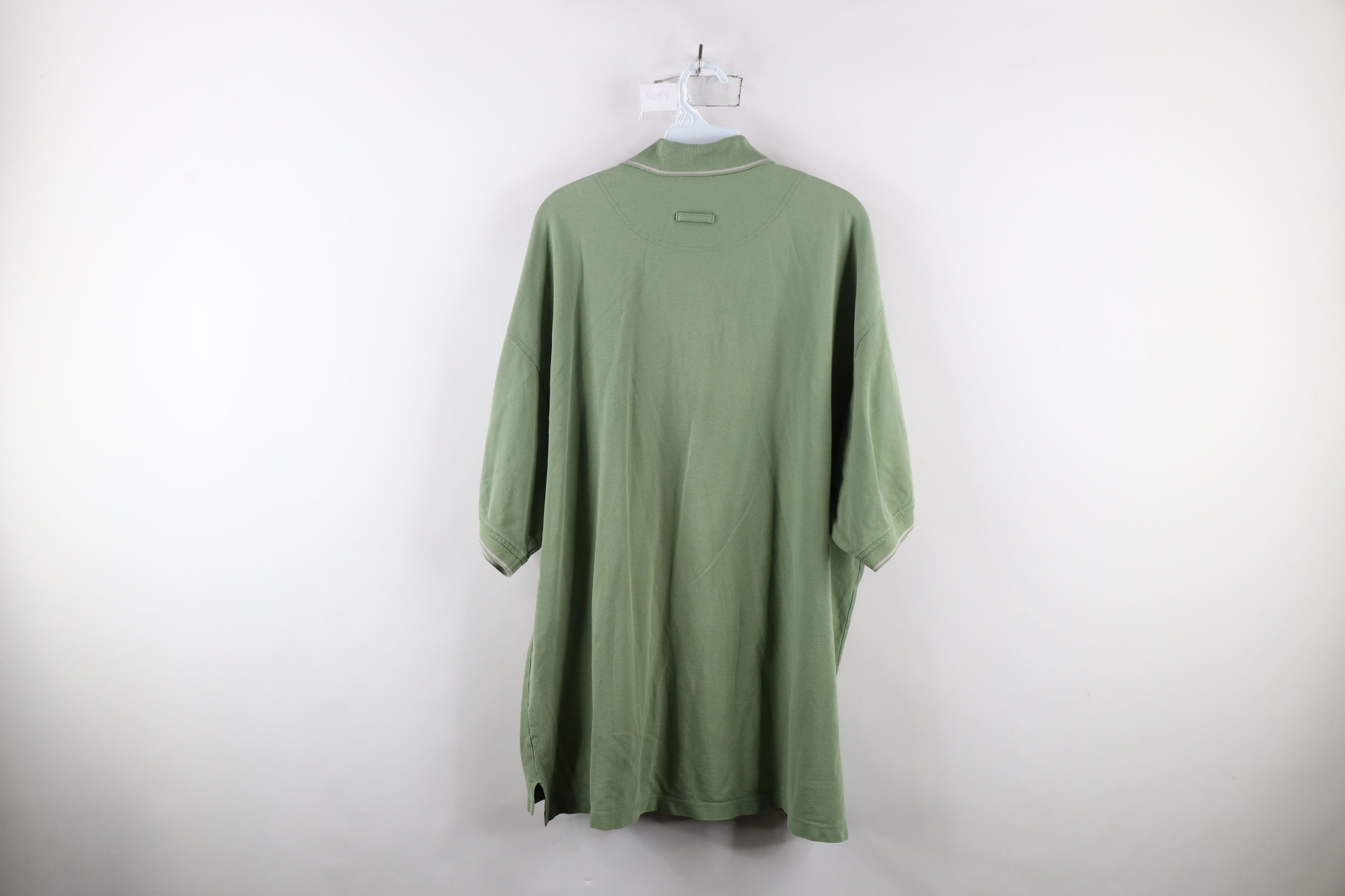 Columbia × Vintage Vintage 90s Columbia Out Pique Cotton Knit Polo Shirt Green Size US XXL / EU 58 / 5 - 12 Thumbnail