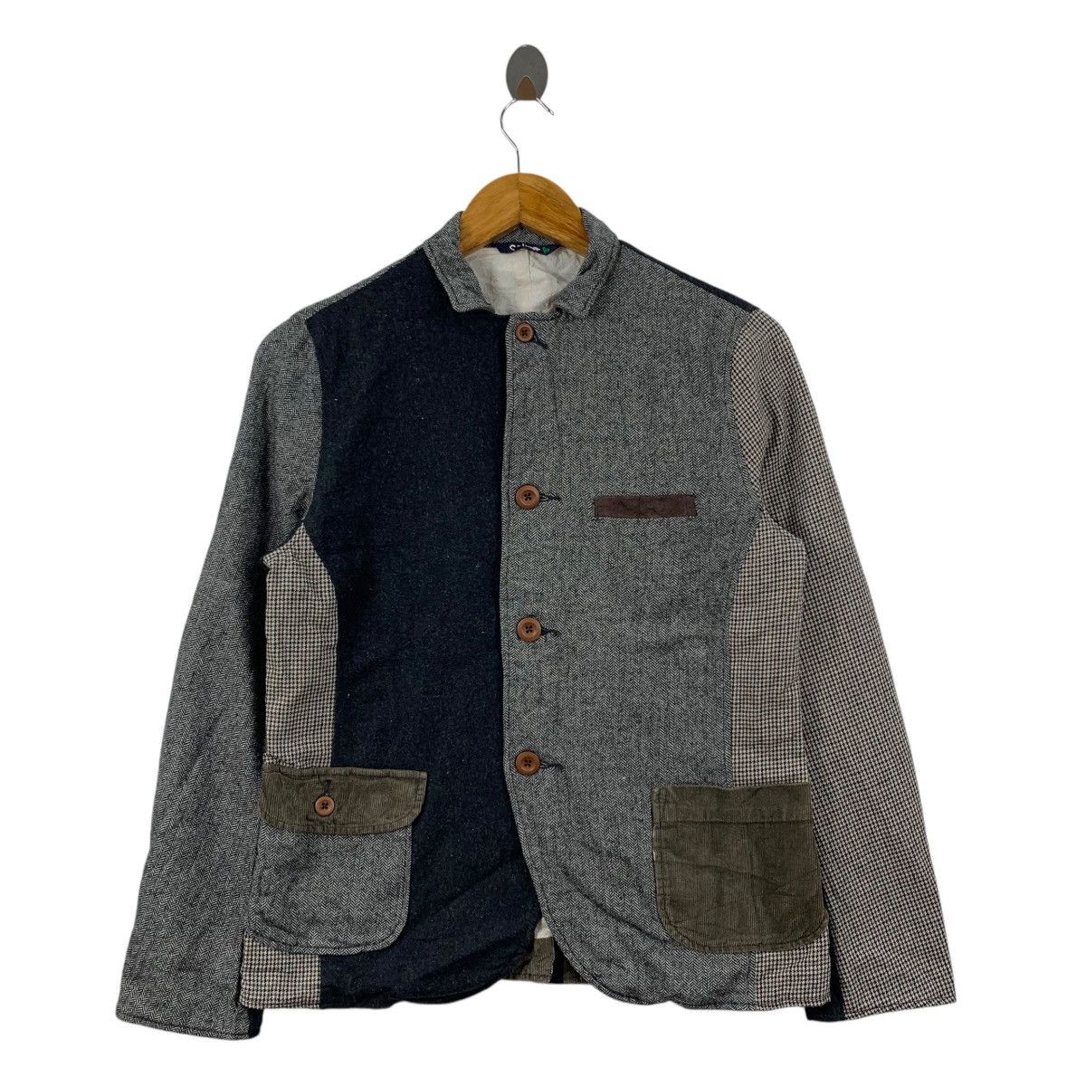 CALINEr Japanese Brand Patchwork Style Button Up Coat Jacket