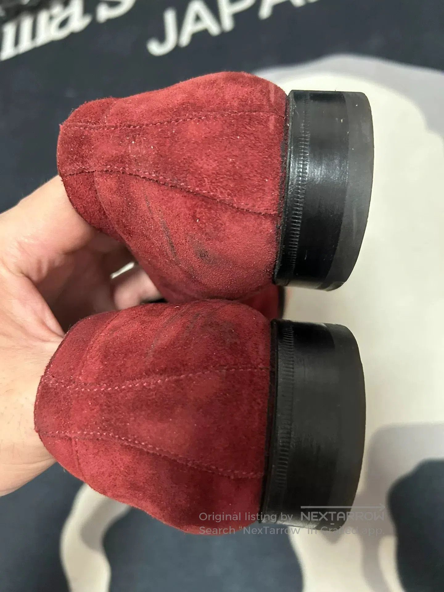 Hermes Hermes Burgundy Suede Loafers for Men. Size US 8 / EU 41 - 5 Thumbnail