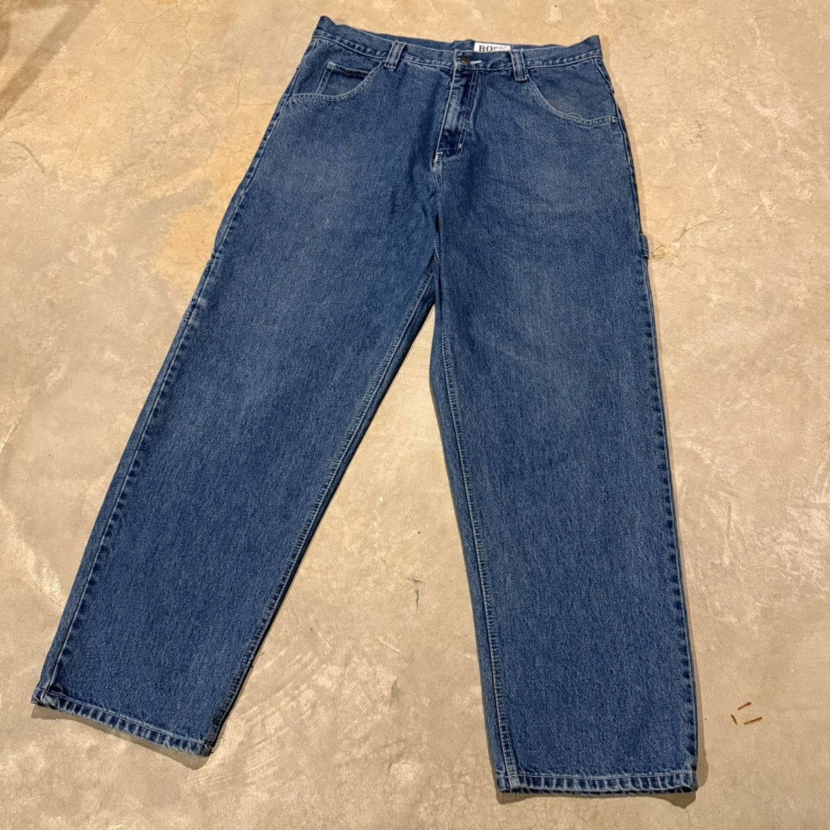 Vintage Vintage 1990s Boss Carpenter Jeans Embroidered Baggy Y2K Size US 38 / EU 54 - 7 Thumbnail