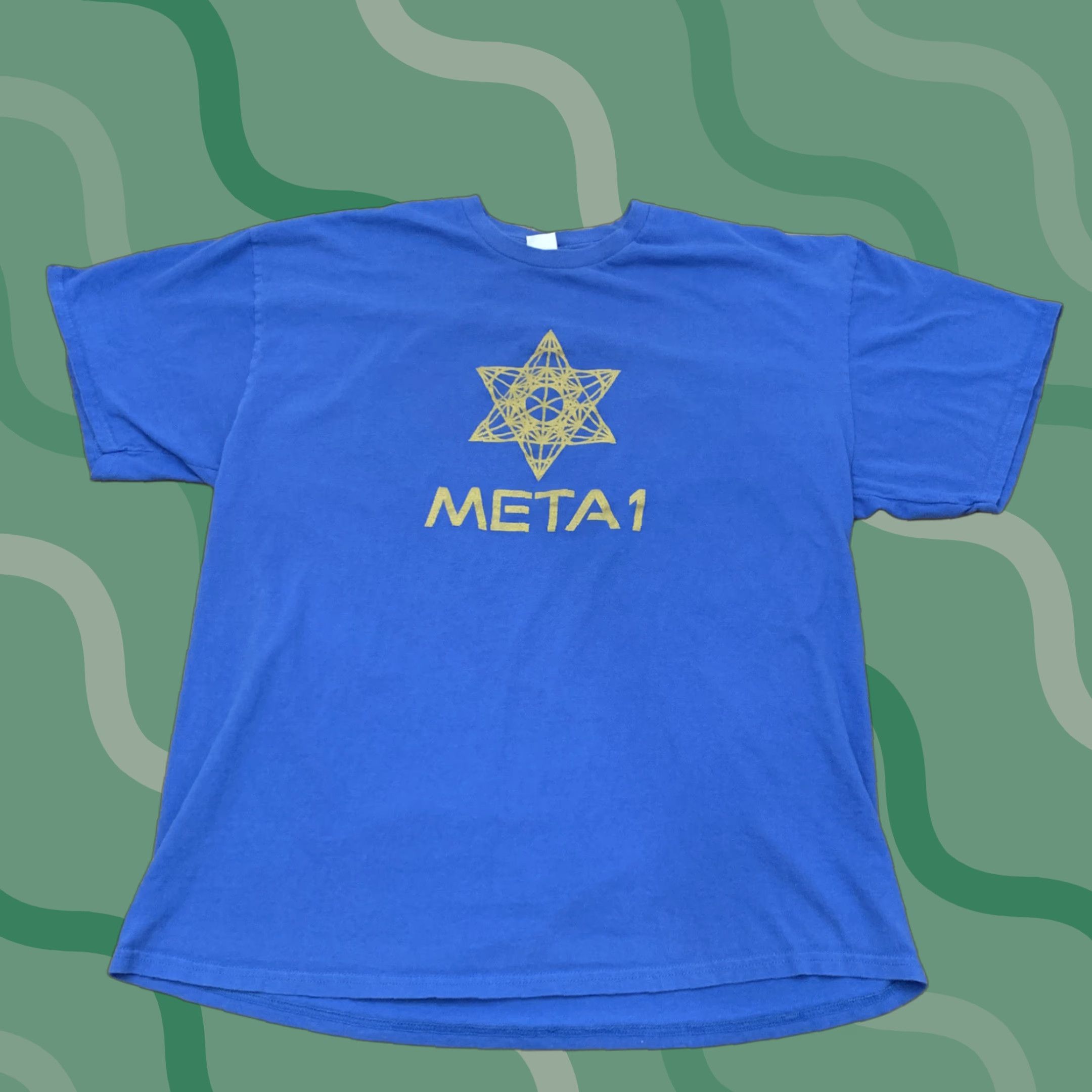 Vintage VINTAGE Rare Meta 1 Coin T shirt Mens 2XL Blue Coins 90s Theme Mens Size US XXL / EU 58 / 5 - 1 Thumbnail