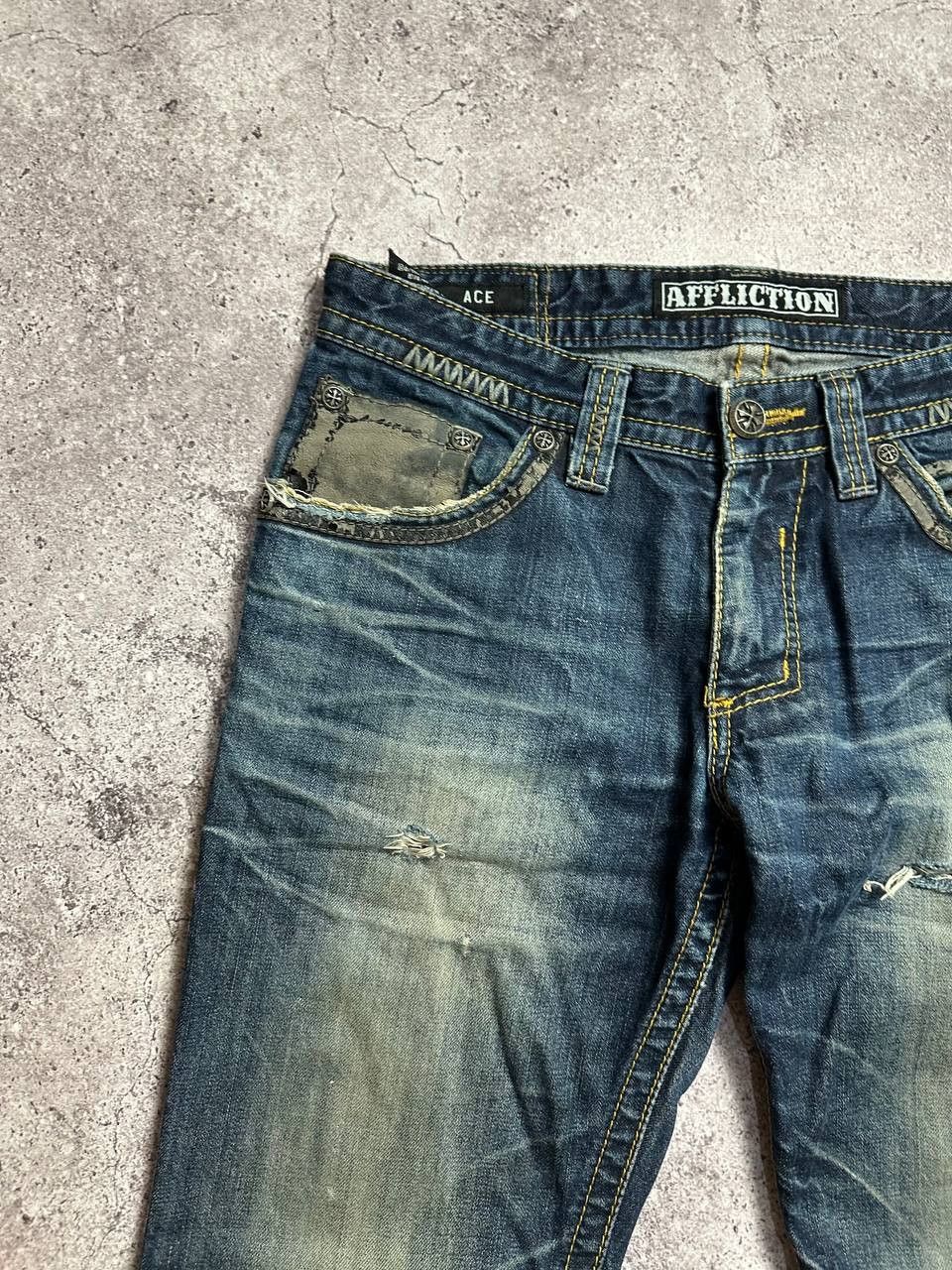 Affliction Affliction Ace Denim Jeans Y2K Embroidered size 31 Size US 31 - 12 Thumbnail