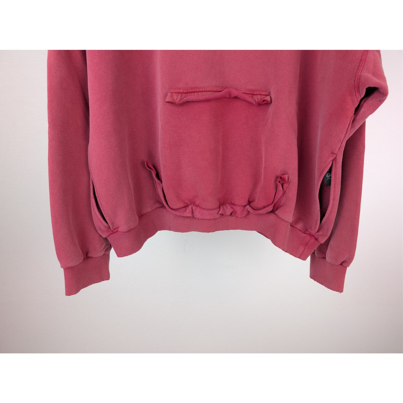 Balenciaga o1rshd1 Tape Type Ripped Pocket Hoodie in Raspberry Size US S / EU 44-46 / 1 - 4 Thumbnail
