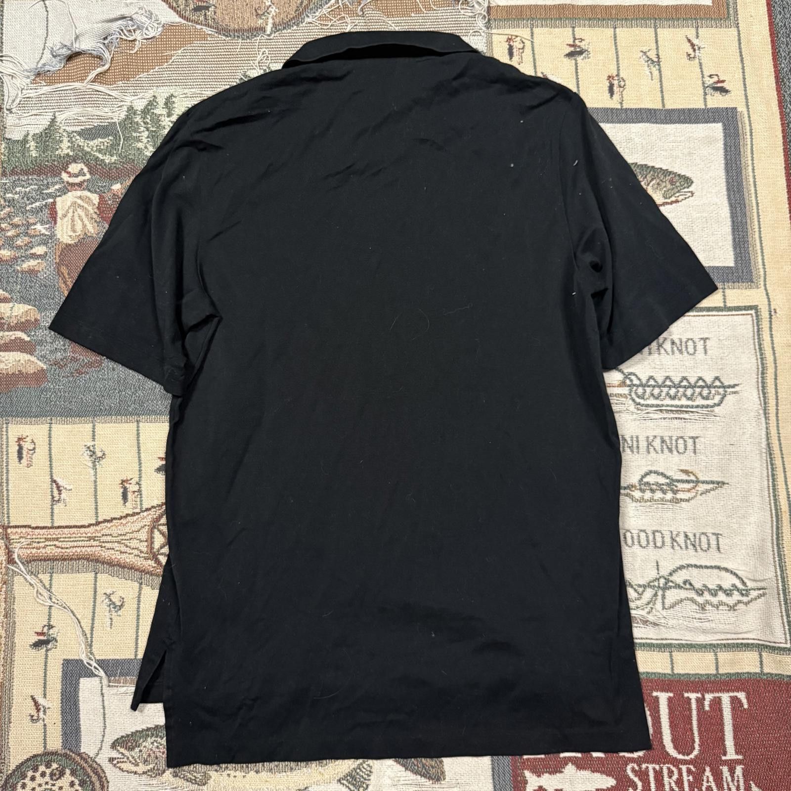 Designer Vintage Black 100% Pima Cotton Polo Golf Collared Shirt Size US L / EU 52-54 / 3 - 2 Thumbnail