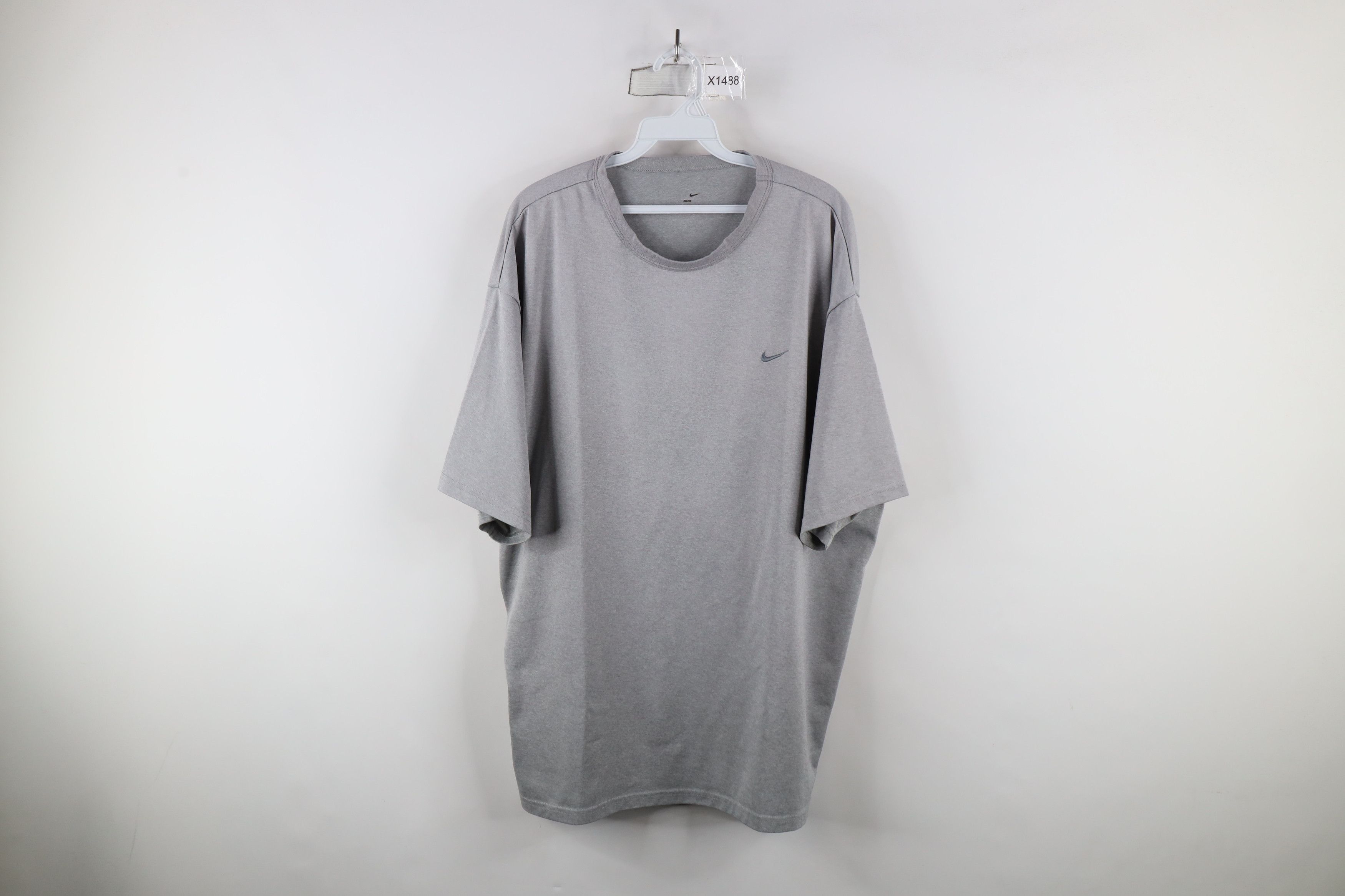 Nike × Vintage Vintage Nike Travis Scott Mini Swoosh T-Shirt Heather Gray Size US XXL / EU 58 / 5 - 1 Thumbnail