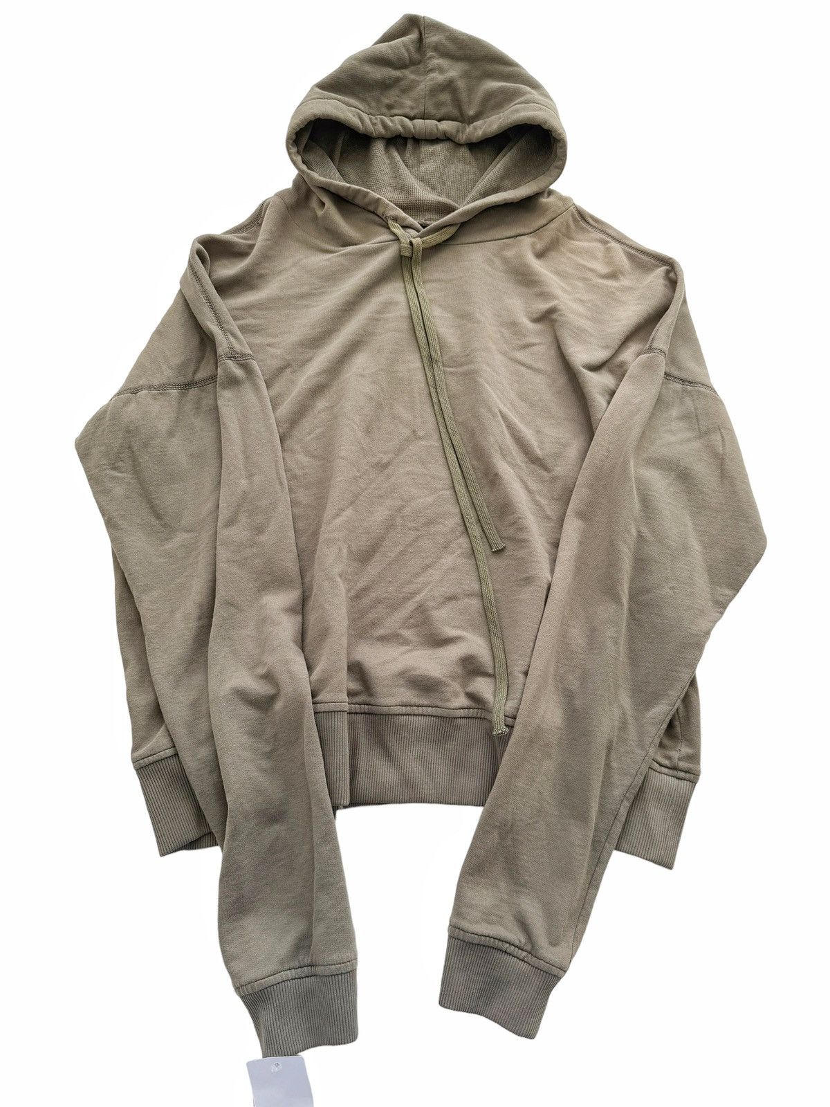 image of Greg Lauren Sz1 “Arts District” Light Sunfade Hoodie in Green, Men's (Size Small)