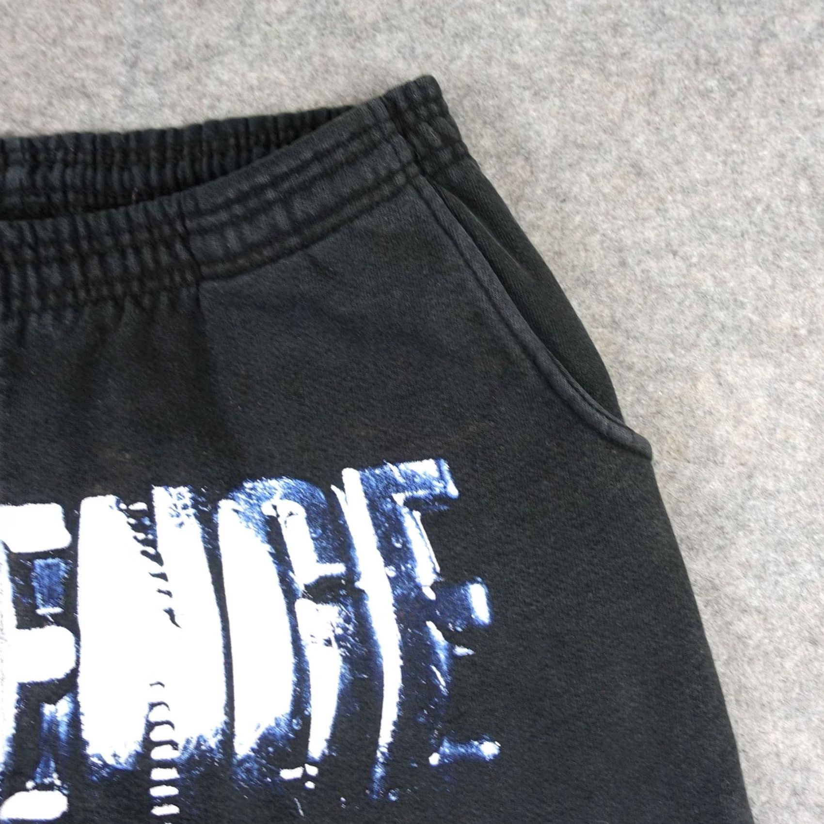 Revenge Revenge Mens Sweatpants Joggers Black Fleece Pockets Drawstring Casual Activewear 28in Inseam Tapered Size US 31 - 4 Thumbnail