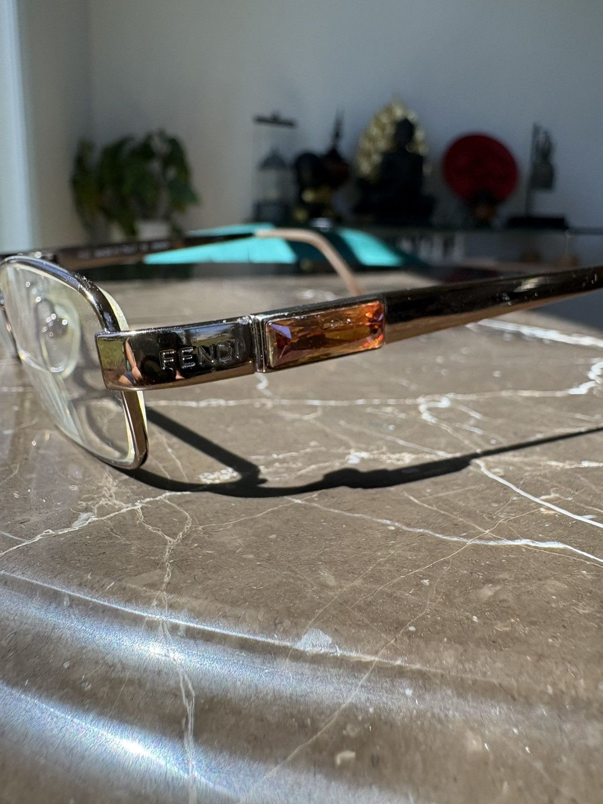 Fendi FENDI F769R Vintage 80s 90s Silver Rectangle Eyeglasses READ Size ONE SIZE - 3 Thumbnail