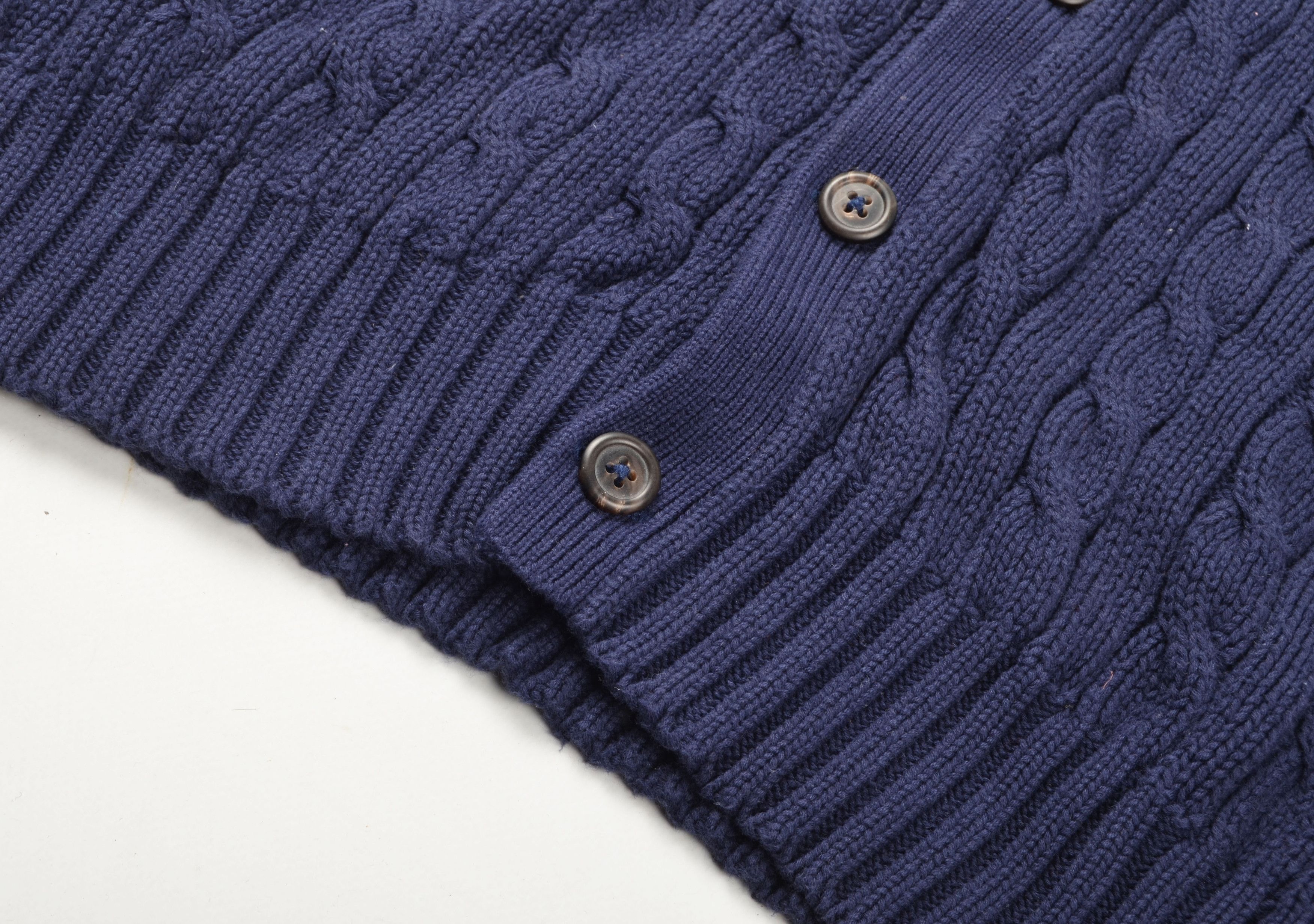 Polo Ralph Lauren Polo Ralph Lauren Cable Knit Blue Cotton Cardigan Size US S / EU 44-46 / 1 - 7 Thumbnail