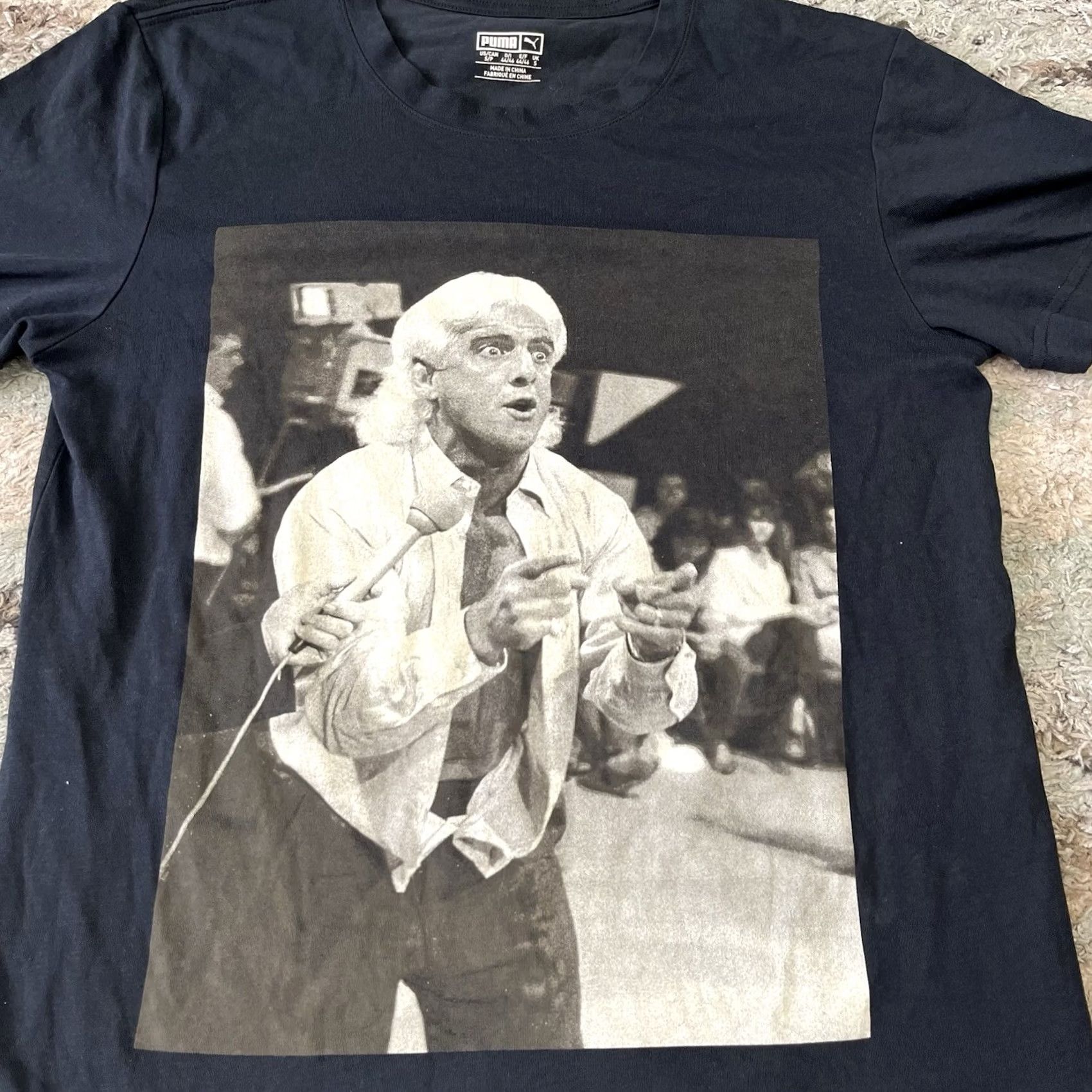 Puma Puma WWE Ric Flair Nature Boy Photo Tee T-Shirt Black Men's S WCW 90s Size US S / EU 44-46 / 1 - 2 Thumbnail