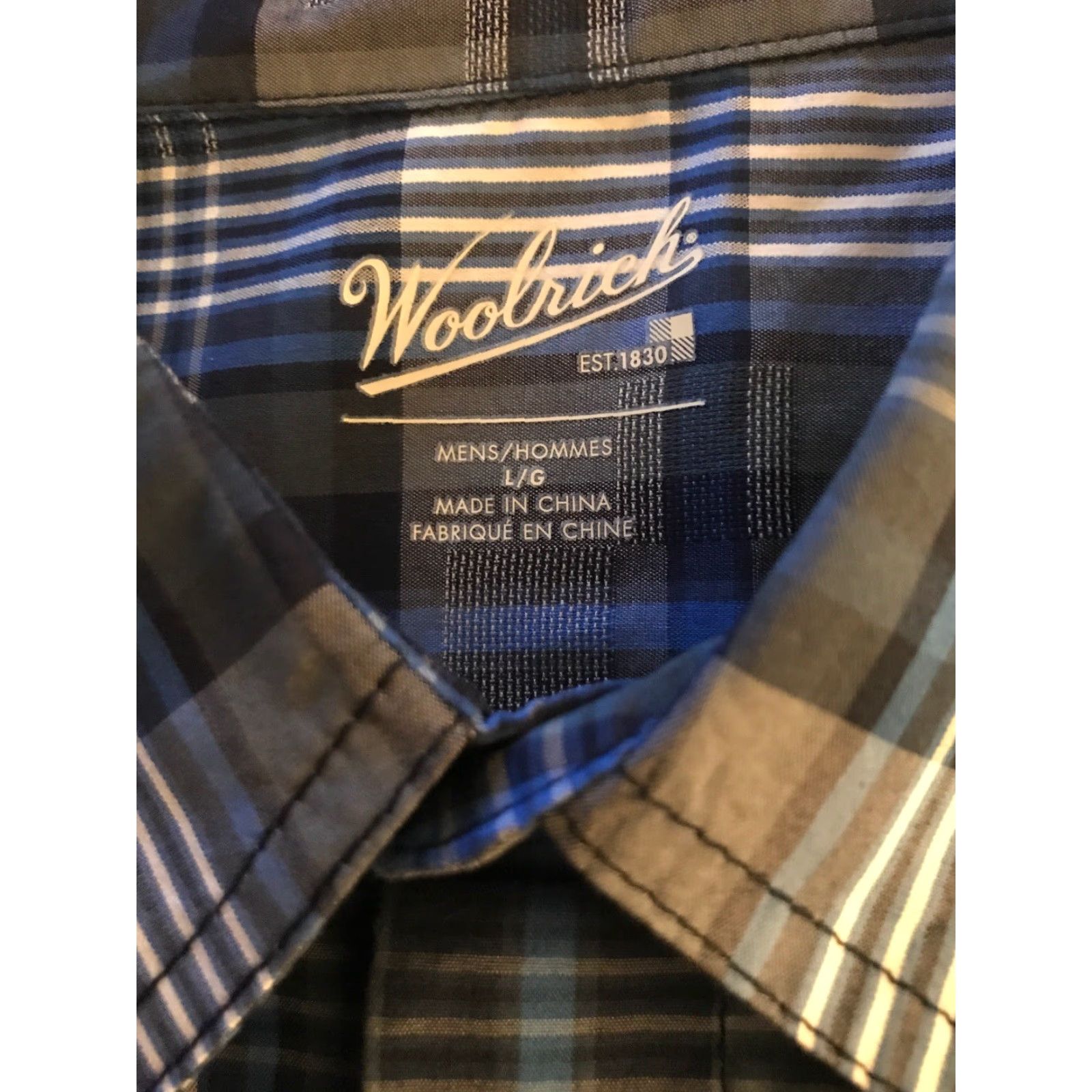 Vintage Woolrich Shirt Mens Large Adventure Series Wicking Keep It Moving Blue Plaid Button-Front Size US L / EU 52-54 / 3 - 3 Thumbnail