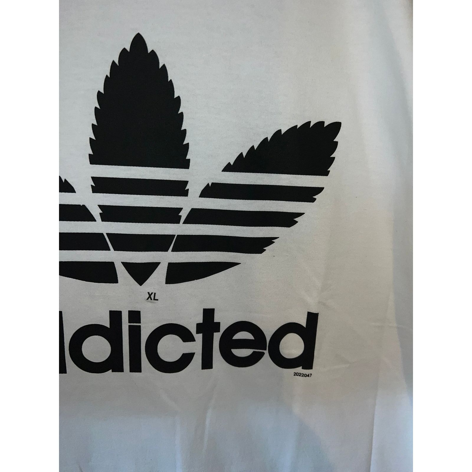 Gildan Y2K Addicted Adidas Weed Marijuana Smoke White Shirt 2000s M Size US XL / EU 56 / 4 - 4 Thumbnail