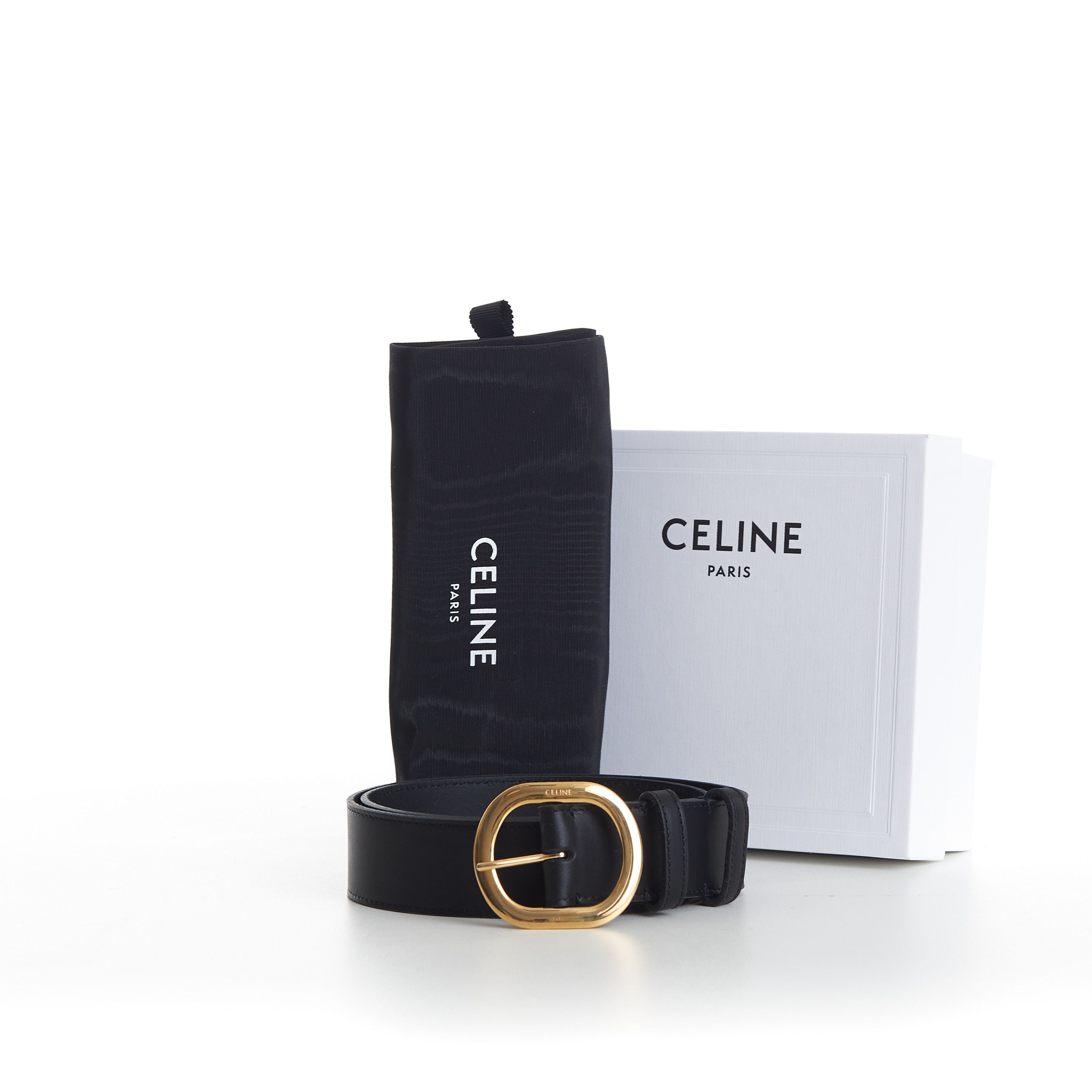 Celine Black Leather Large Lulu Belt - Vintage Calfskin Size75 Size ONE SIZE - 4 Thumbnail