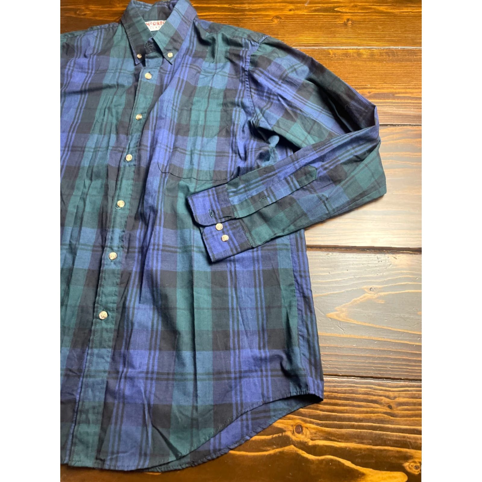McGregor McGregor Shirt Mens Large Blue Green Plaid Button Up Short Sleeve Vintage (if applicable) Size US L / EU 52-54 / 3 - 3 Thumbnail