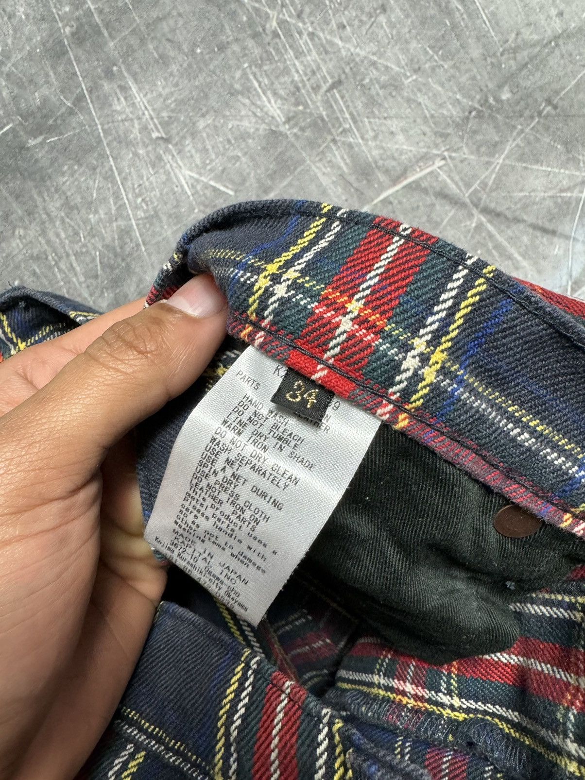 Kapital 11oz Tartan Check 5P Monkey Cisco Pants Size US 32 / EU 48 - 10 Thumbnail