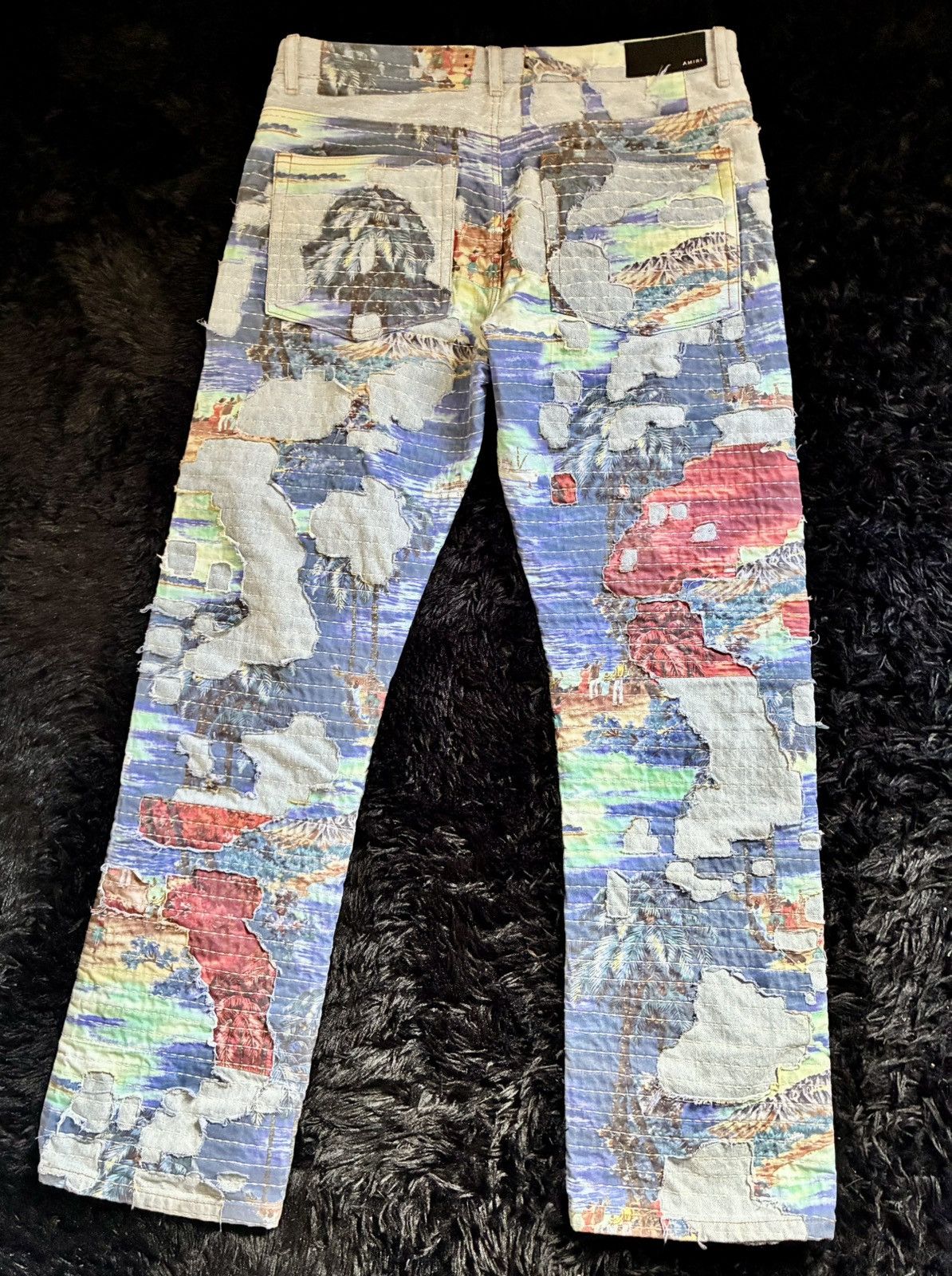 Amiri AMIRI ALOHA BORO DISTRESSED JEANS Size US 34 / EU 50 - 2 Thumbnail