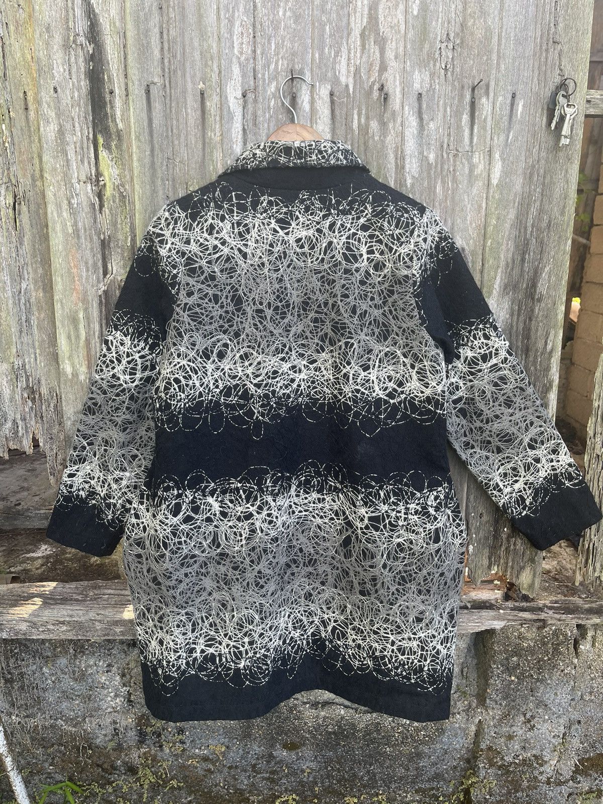 Other Avant-Garde Korean Art Coat Chaotic Thread Embroidery Size M / US 6-8 / IT 42-44 - 9 Thumbnail