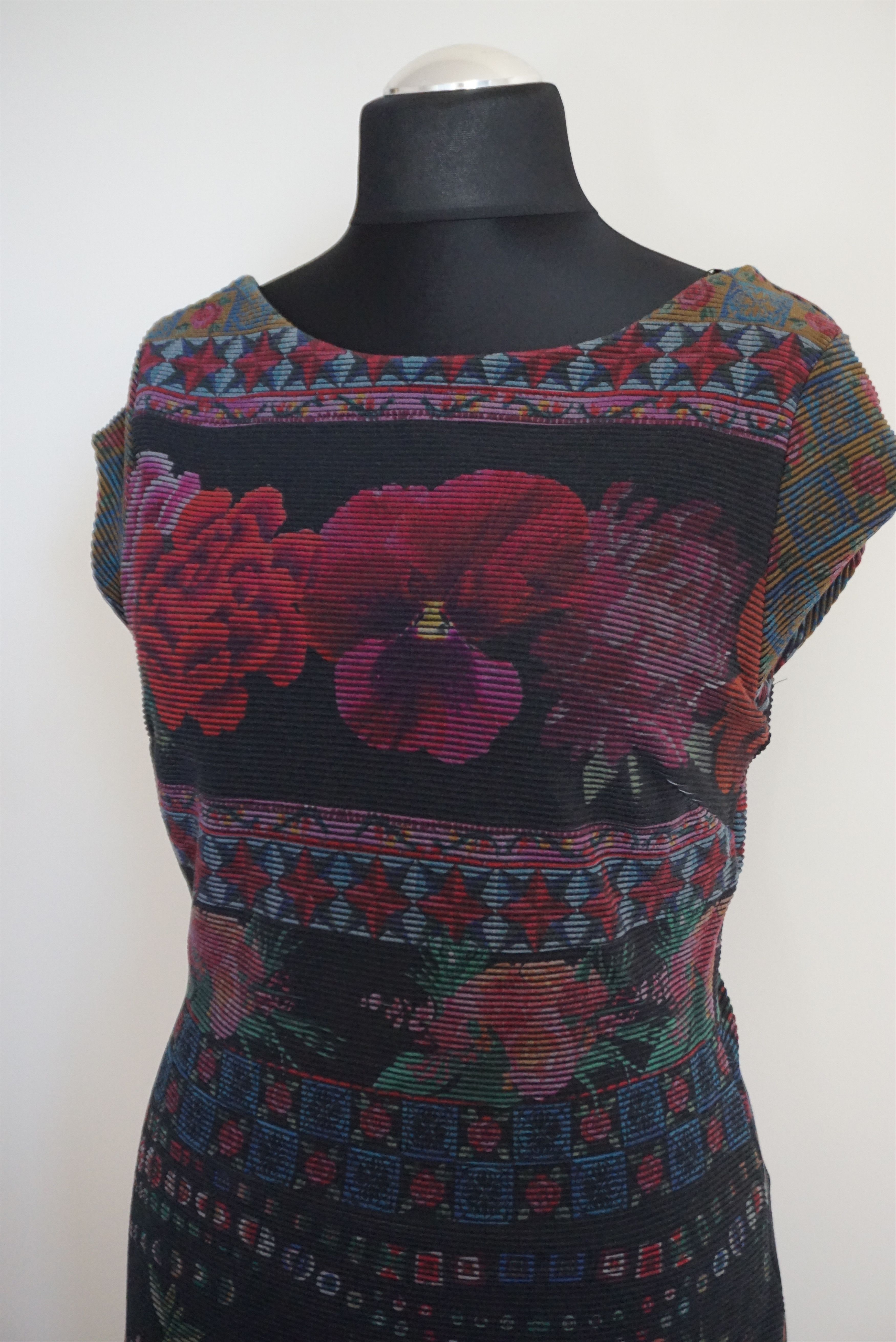 Designer Desigual pencil dress XL 10 12 floral slim fit boho Size XL / US 12-14 / IT 48-50 - 3 Thumbnail