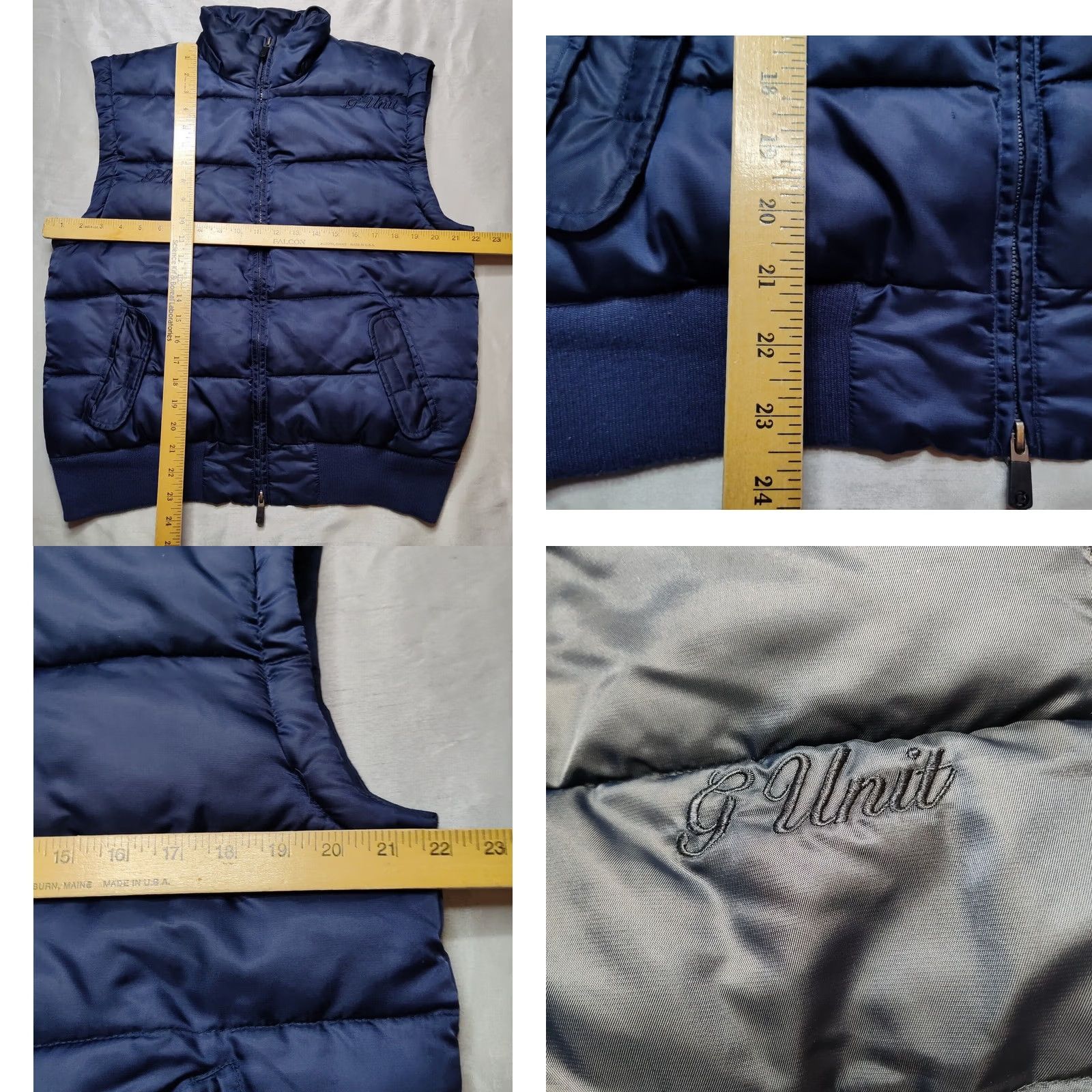 Vintage G-UNIT Men Medium Blue Full Zip Nylon Puffer Vest Jacket Shirt? Size US M / EU 48-50 / 2 - 10 Thumbnail