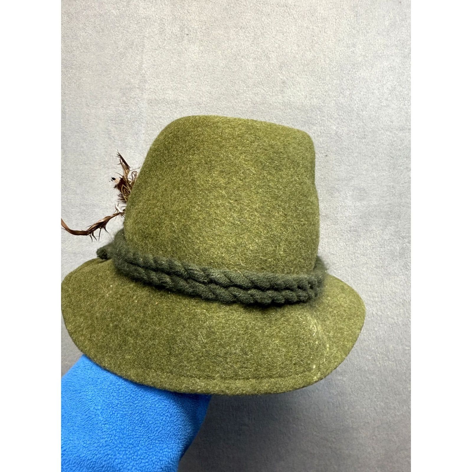 Vintage Vintage CAPO Austrian Tyrolean National Fedora Hat Size 60 Green Wool Fedora Capo Capo 60 Mens Womens Boys Girls Size ONE SIZE - 6 Thumbnail