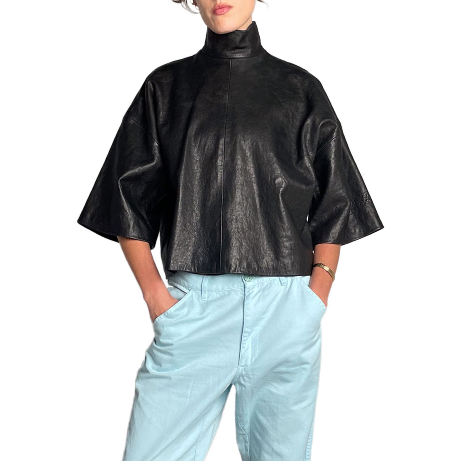 Strateas Carlucci Leather Top