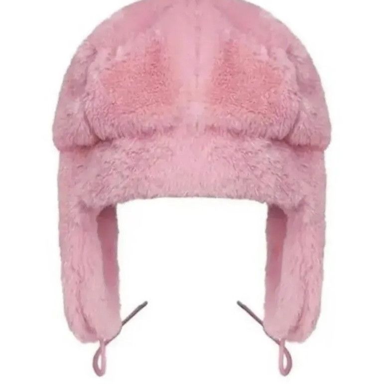 Japanese Brand Vintage Anime Pink Kirby Ushanka Autumn Winter Warm Hat Size ONE SIZE - 2 Thumbnail
