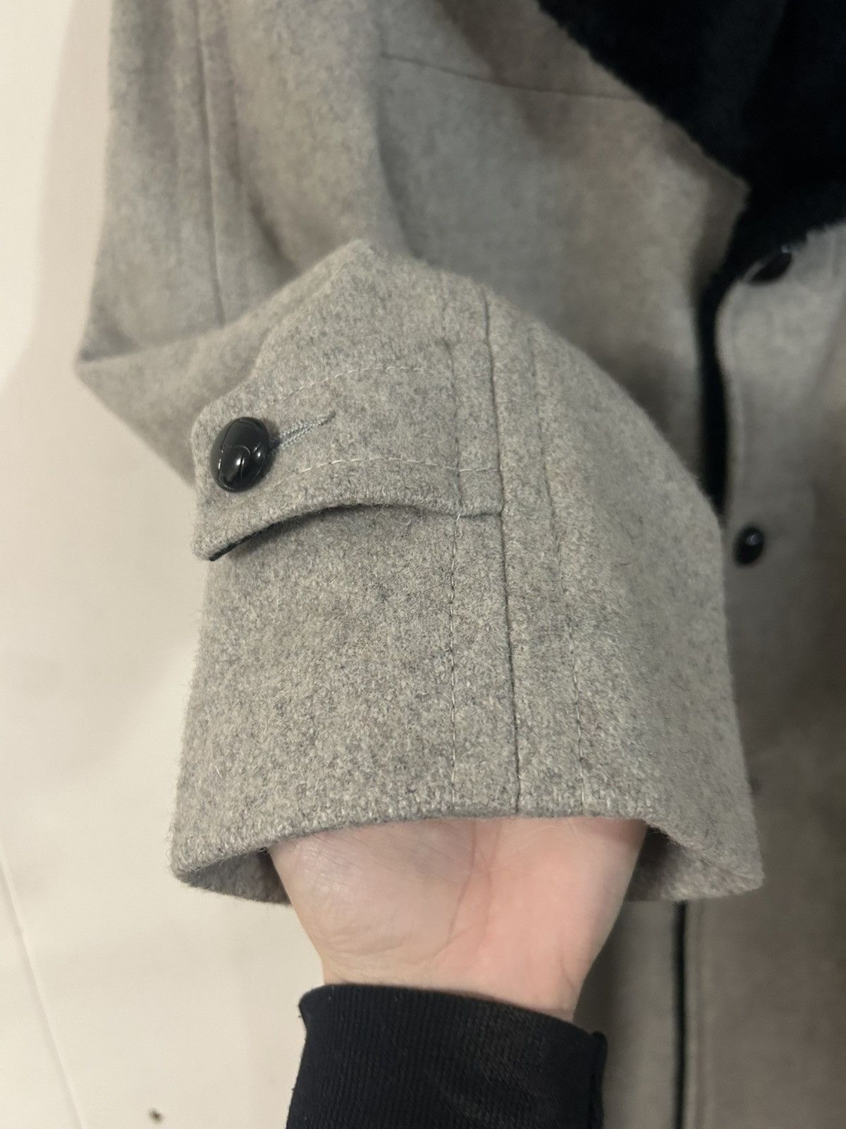 Sears Gray Vintage Sears Coat 1970 Faux Fur Collar Sz 38 Wool Mens Size US XS / EU 42 / 0 - 2 Thumbnail