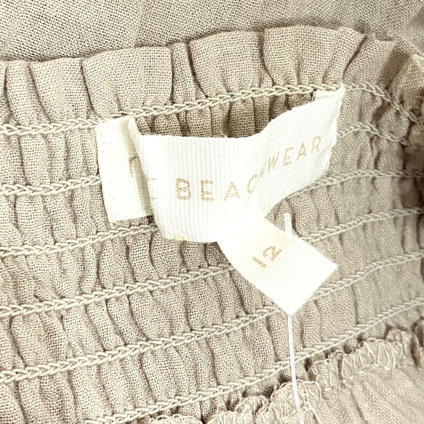NEXT NEXT Dress Top Beachwear 3/4 Sleeve Light Brown Womens EU40 Cotton UK 12 Bnwt Size XL / US 12-14 / IT 48-50 - 6 Thumbnail