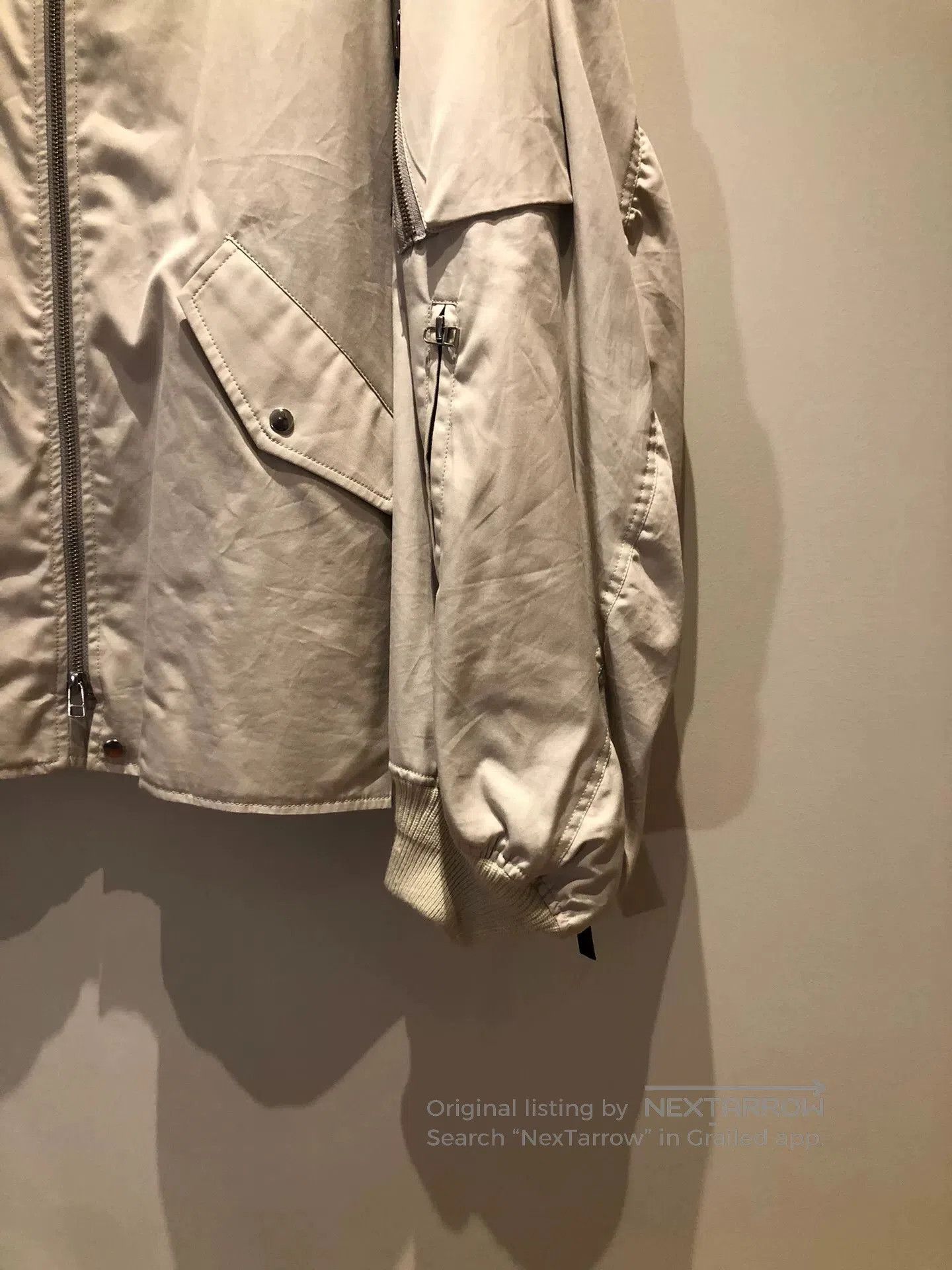 Japanese Brand Ryo Takashima Beige Flight Jacket. Size US M / EU 48-50 / 2 - 4 Thumbnail