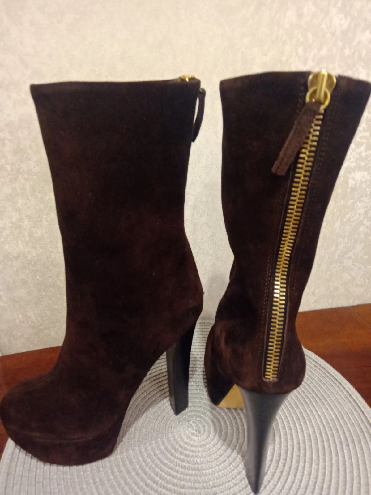 Giuseppe Zanotti Giuseppe Zanotti Brown Suede Platform Ankle Boots 36 .US - 6 Size US 6 / IT 36 - 5 Thumbnail