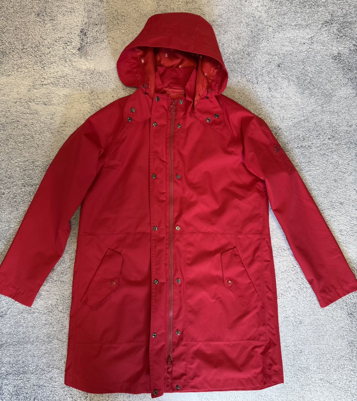 Barbour Barbour Women Parka Waterproof Mainlander Jacket Red Hooded Size XL / US 12-14 / IT 48-50 - 5 Thumbnail
