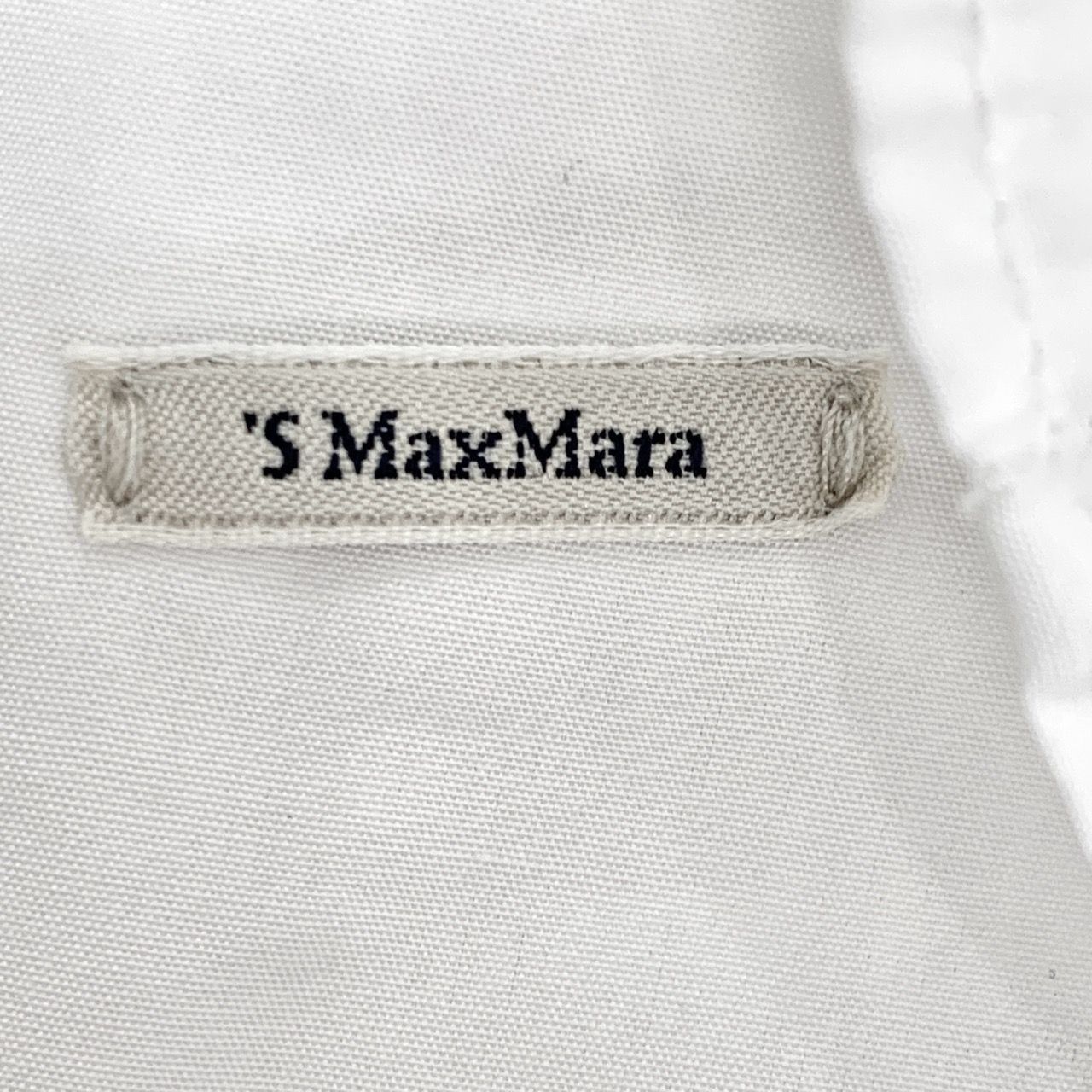 Max Mara Maxmara Logo Embellished Ruffle White Cotton Long Sleeve Shi Size ONE SIZE - 2 Thumbnail