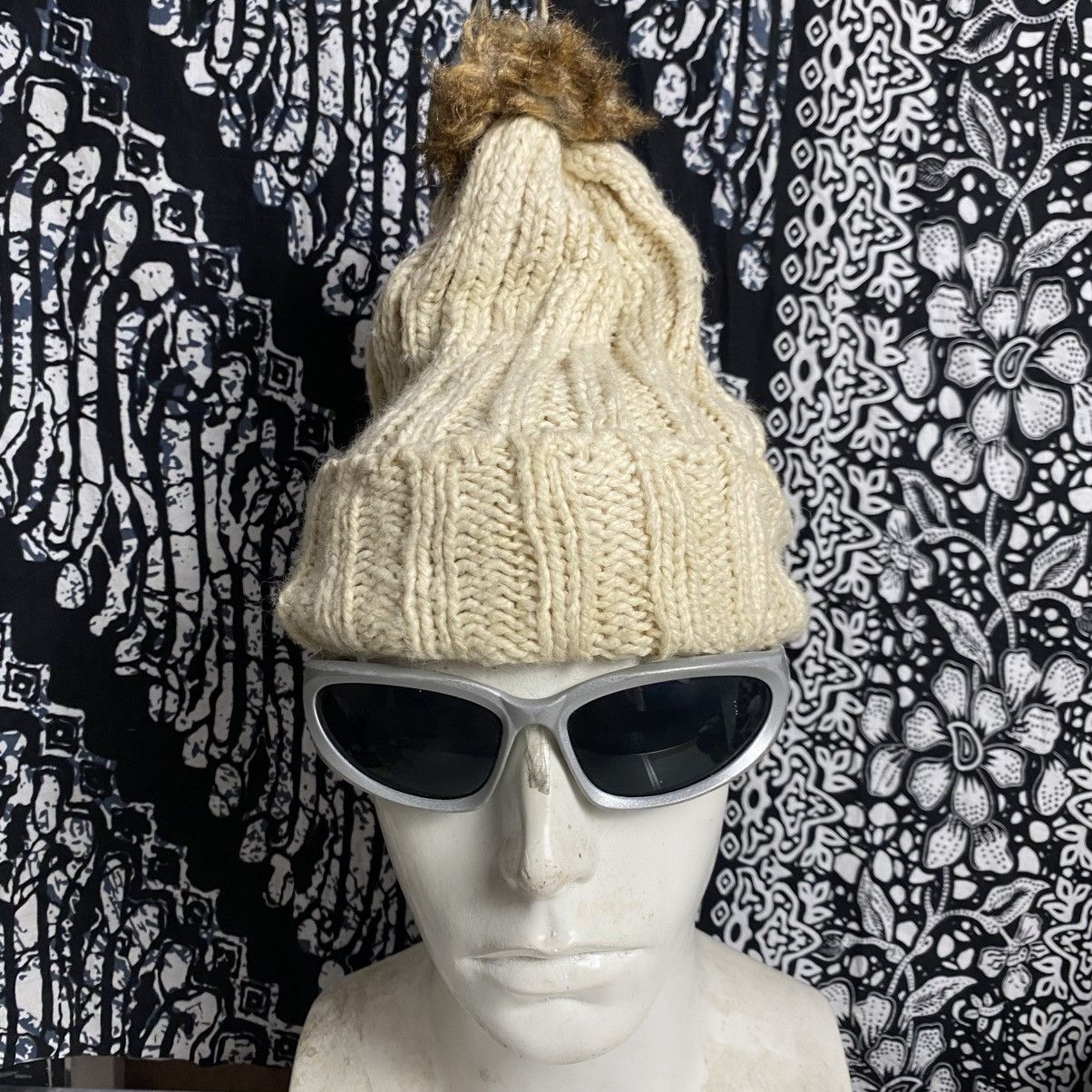 Other × Vintage vtg mad factory co.ltd knitted beanie hats 2 materials Size ONE SIZE - 1 Thumbnail