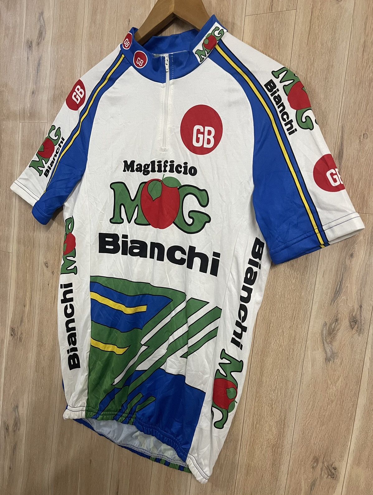 Bicycle × Vintage Vintage Bicycle Jersey Bianchi M Made in Italy Size US M / EU 48-50 / 2 - 3 Thumbnail