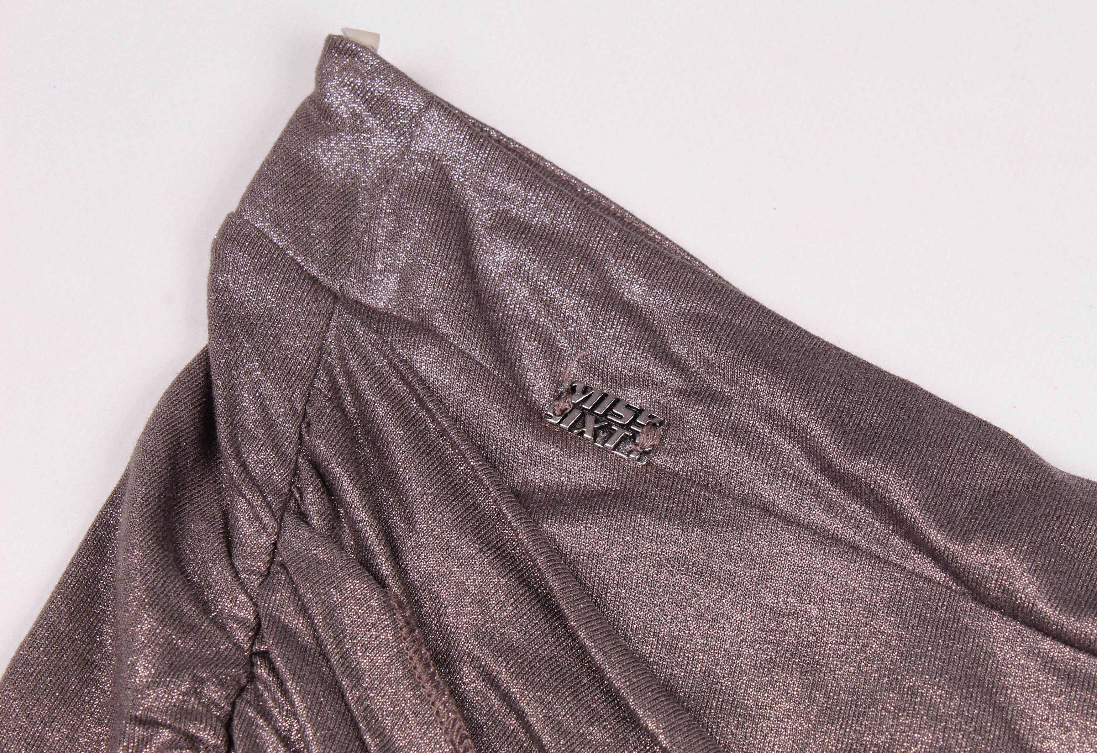 Miss Sixty Miss Sixty Y2K Bodycon High Waisted Silver Skirt Size 26" / US 2 / IT 38 - 7 Thumbnail