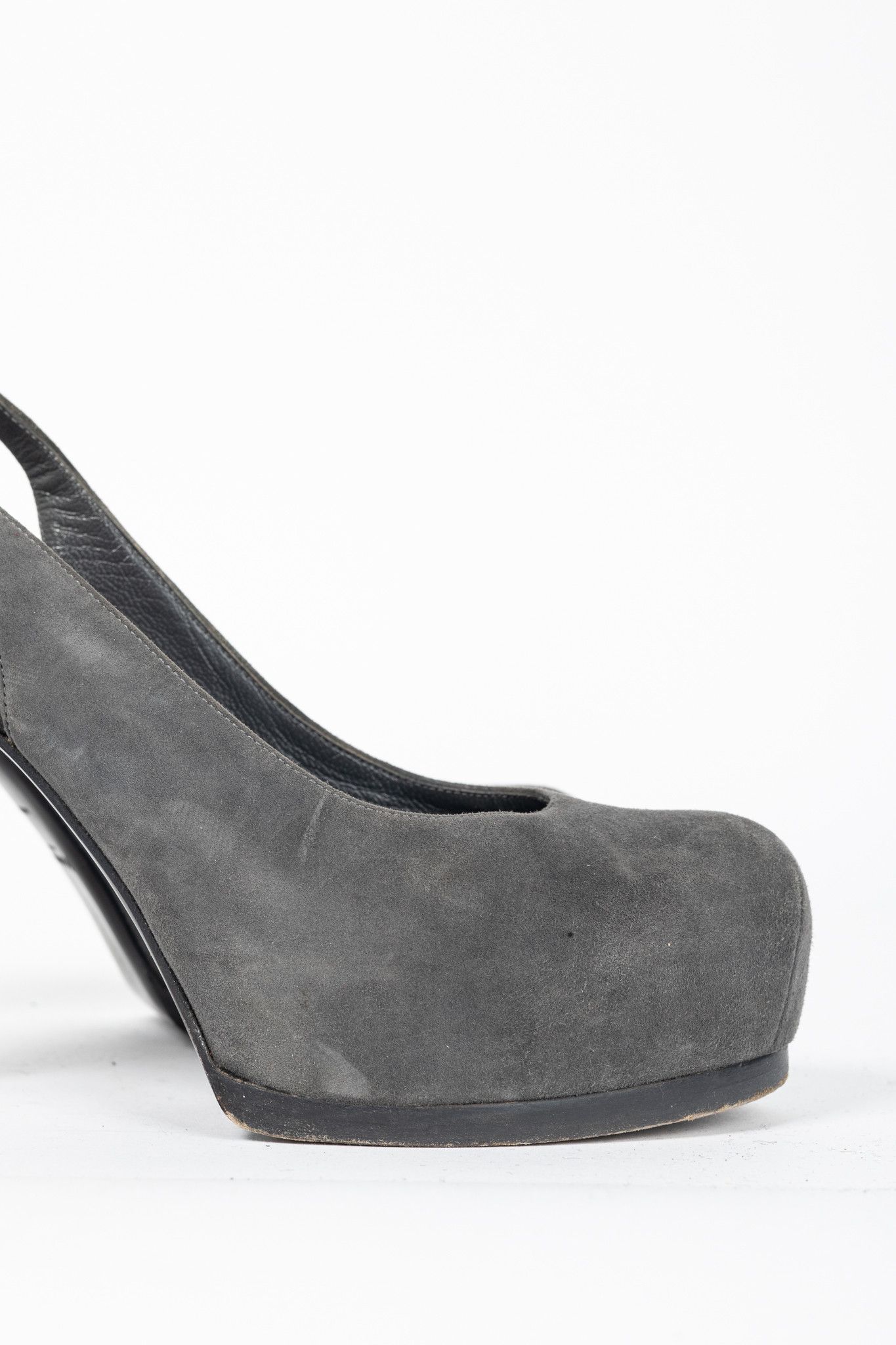 Yves Saint Laurent Yves Saint Laurent Tribtoo Suede Platform Slingback Pumps Size US 6.5 / IT 36.5 - 7 Thumbnail