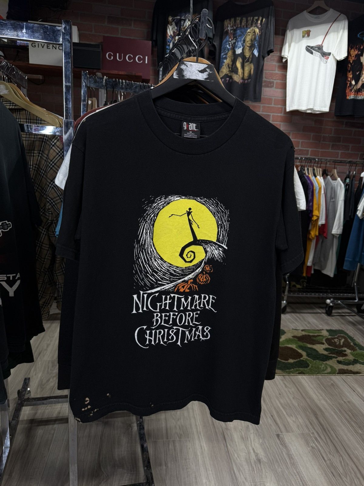 Vintage Vintage Nightmare Before Christmas T-Shirt Vtg Movie Tee Med Size US M / EU 48-50 / 2 - 1 Thumbnail