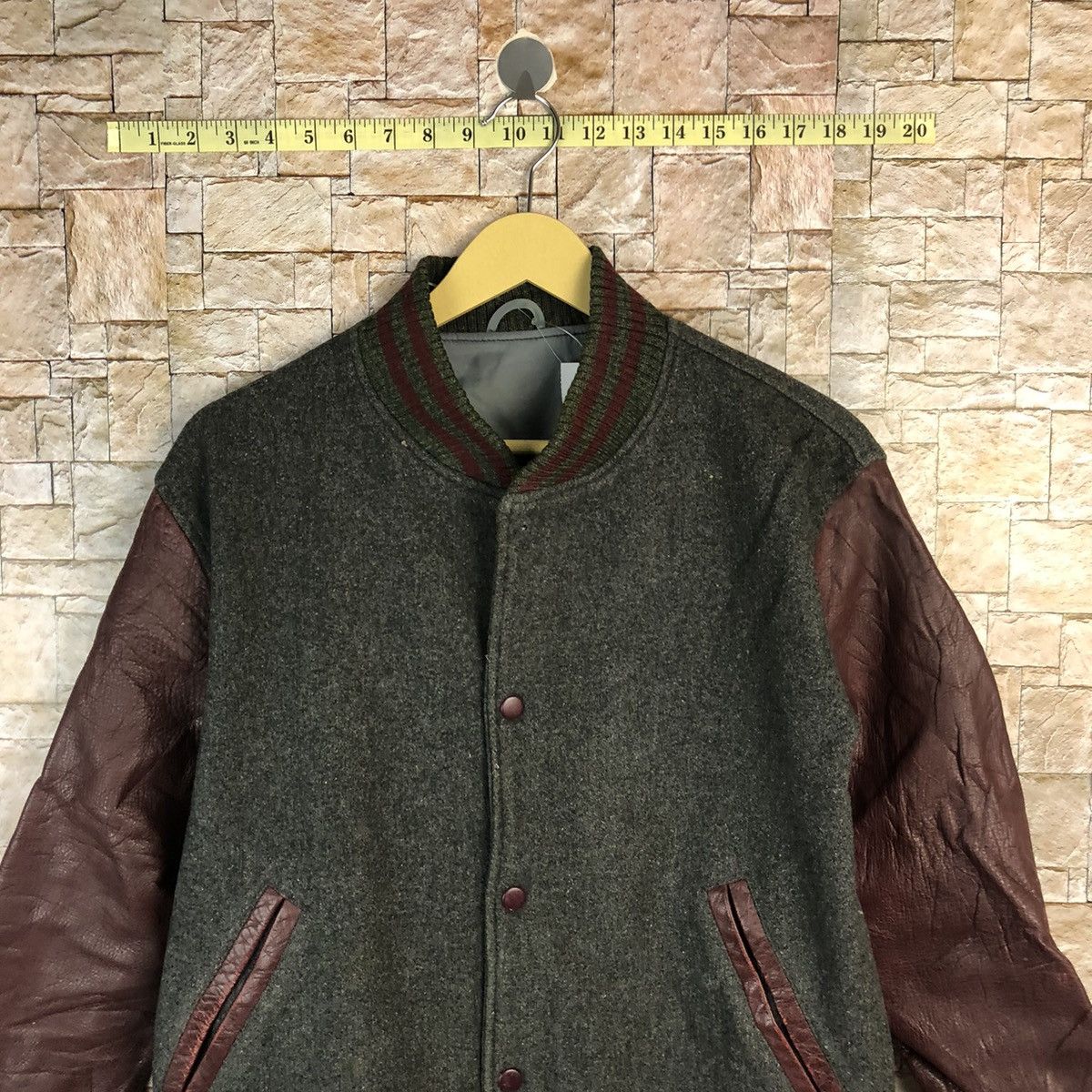 Japanese Brand Japanese Brand Maroon Bombers varsity Jacket #A826 Size US M / EU 48-50 / 2 - 2 Thumbnail
