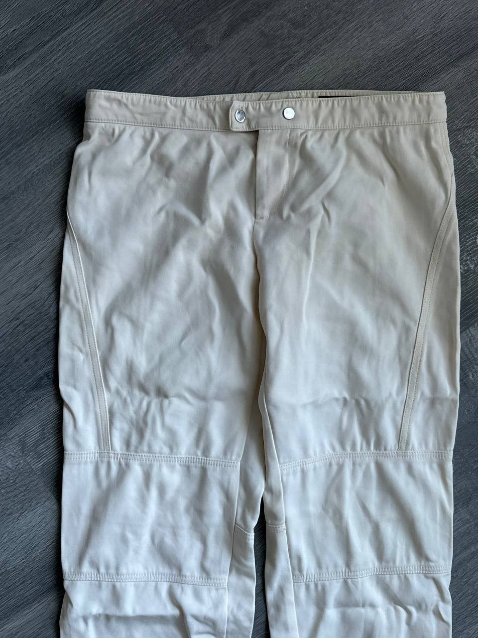 Gucci Vintage Gucci women’s pants white cotton steel logo Size 26" / US 2 / IT 38 - 2 Thumbnail