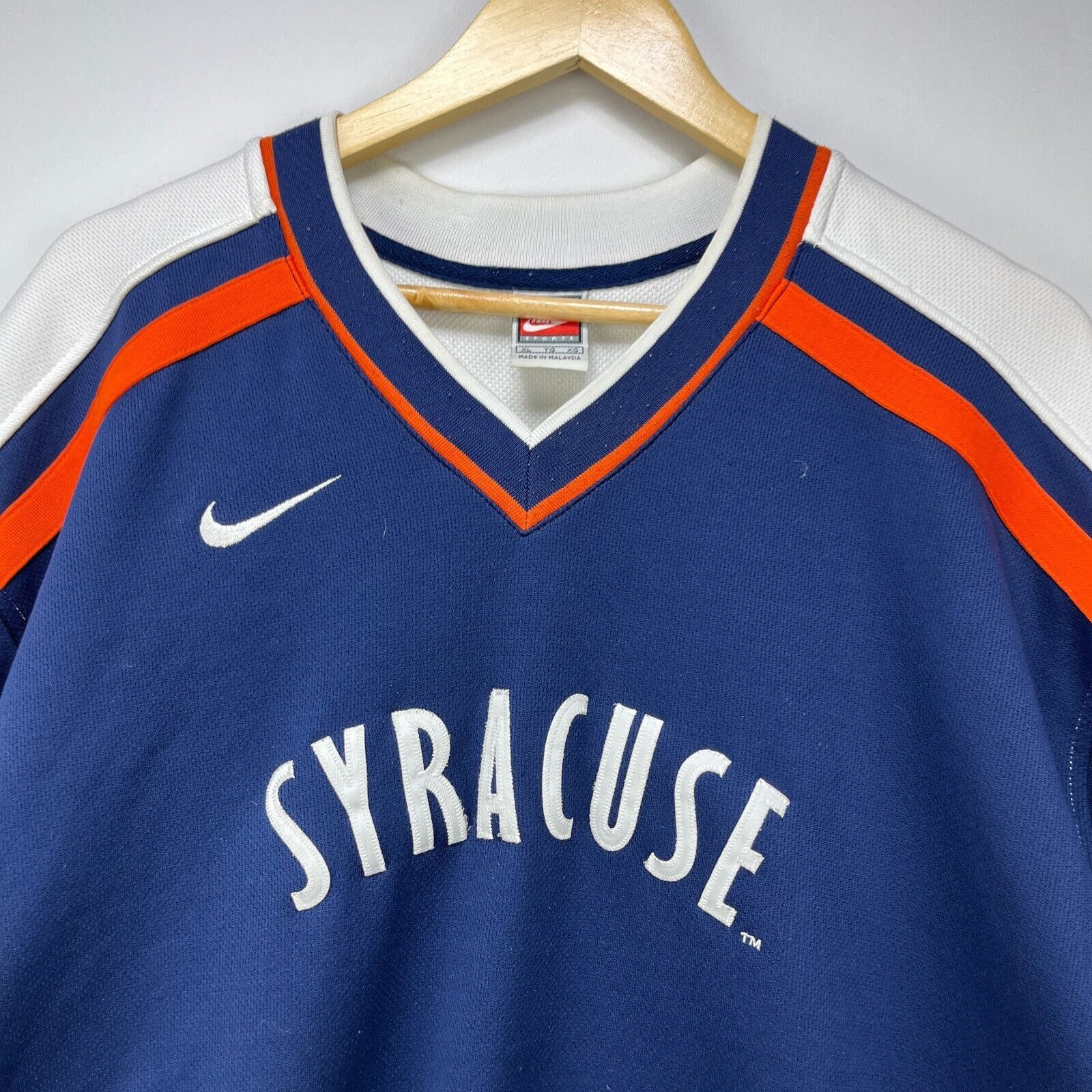 Nike × Vintage Vintage 90s Nike Syracuse Orangemen University Mesh XL Size US XL / EU 56 / 4 - 3 Thumbnail