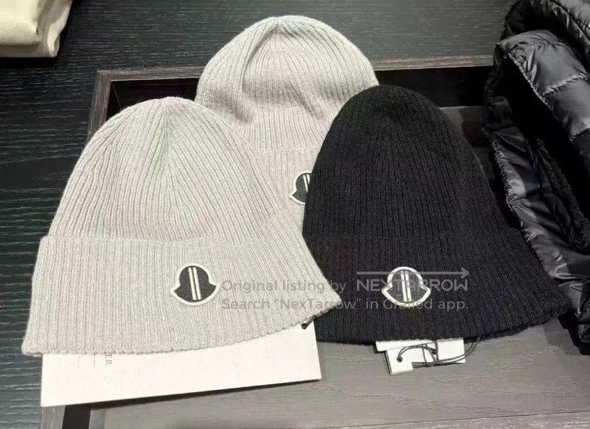 Moncler Genius moncler genius knit beanie in black and gray. Size ONE SIZE - 1 Thumbnail