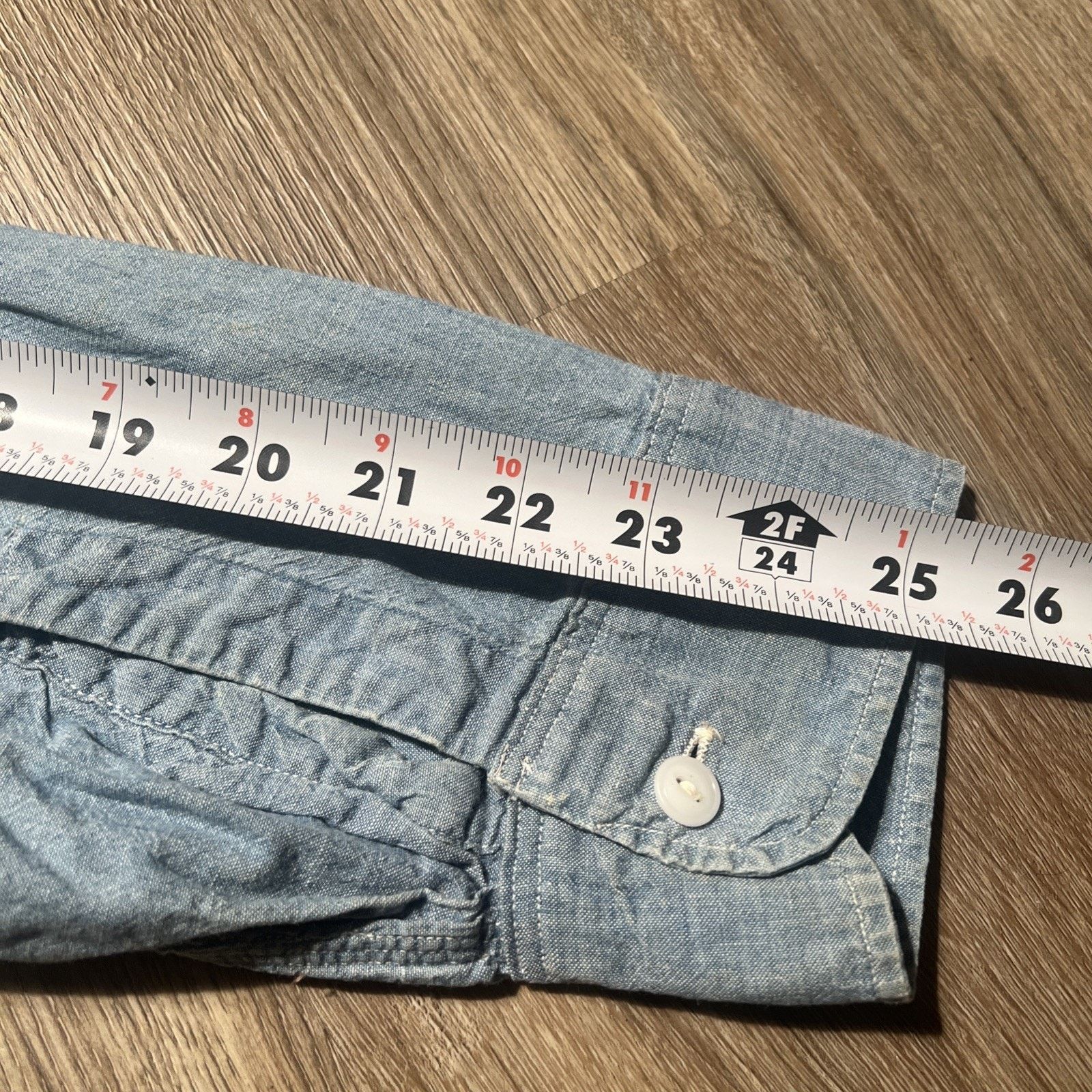 JCPenney Vintage 50s Penneys Sanforized Cotton Chambray Shirt Tall L Size US L / EU 52-54 / 3 - 23 Thumbnail