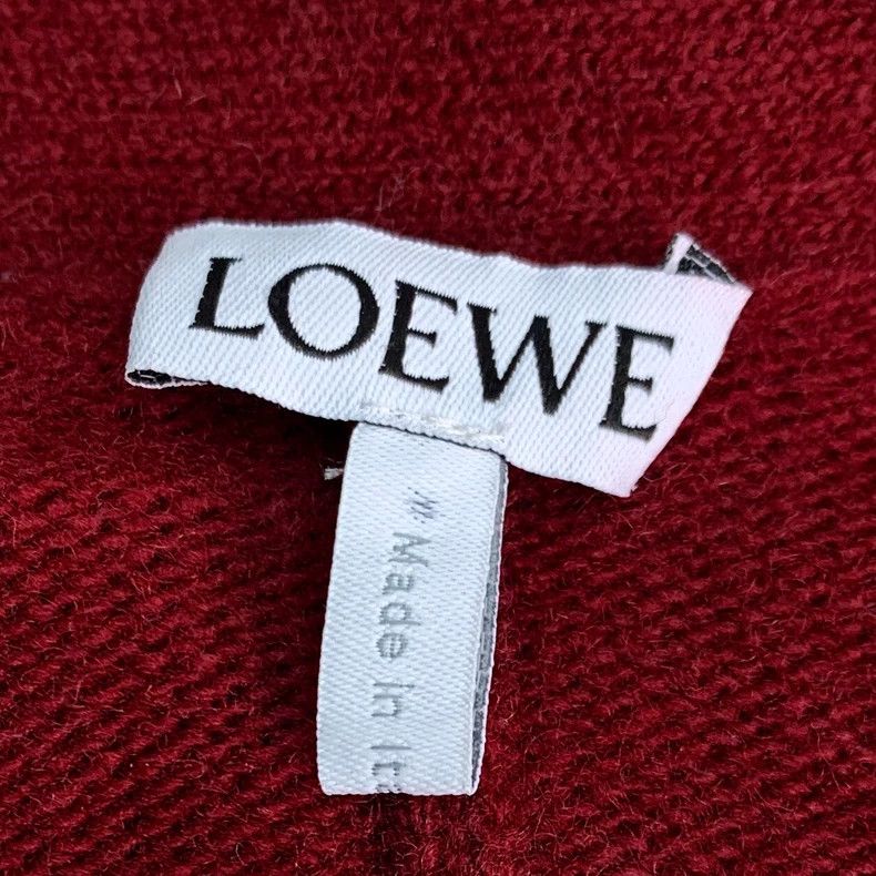 Loewe Loewe Red floral embroidered wool V-neck irregular long sl Size XS / US 0-2 / IT 36-38 - 6 Thumbnail