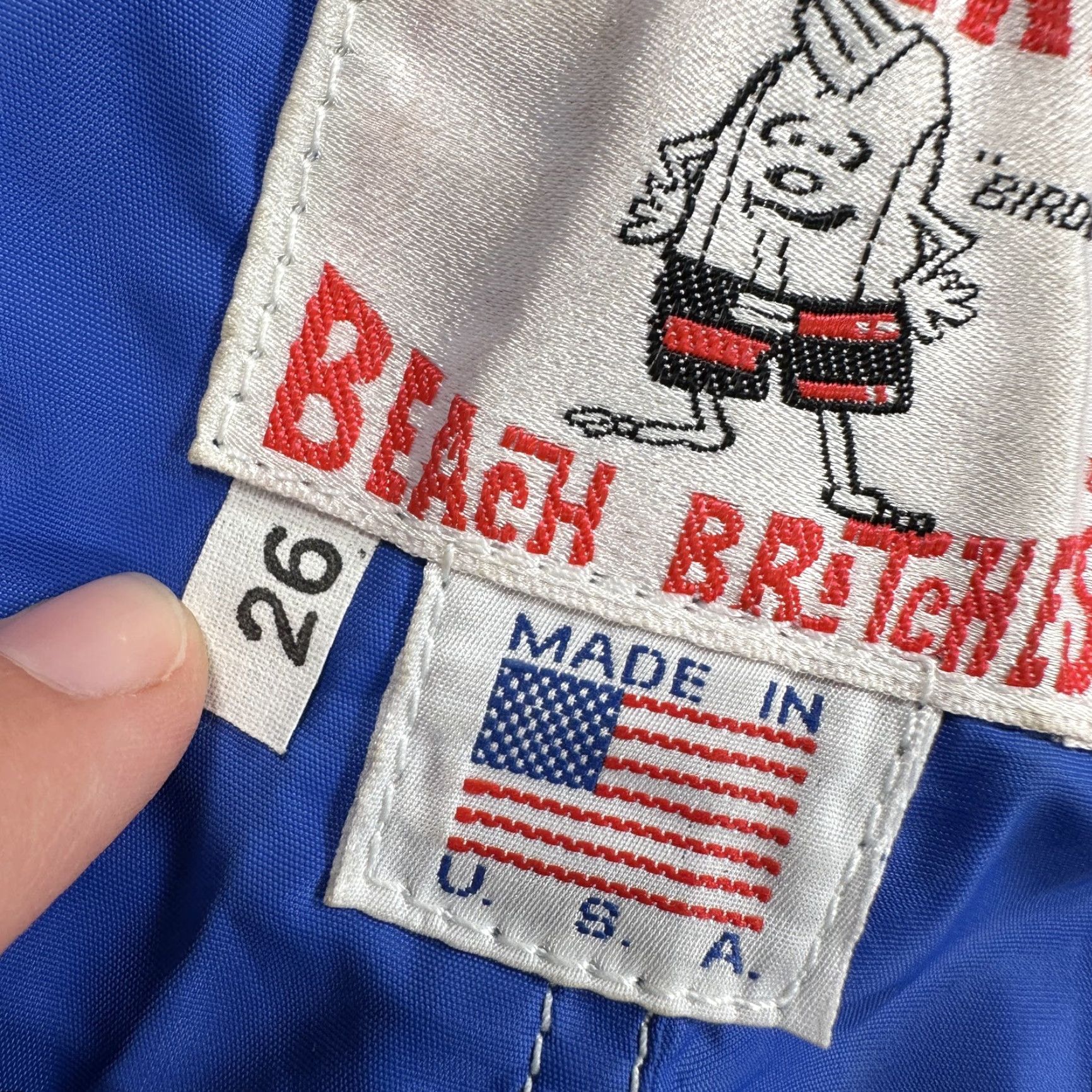 Vintage Birdwell Beach Britches Shorts 26 Blue Board Surf Swim USA Pocket New Womens Size US 26 / EU 42 - 4 Thumbnail