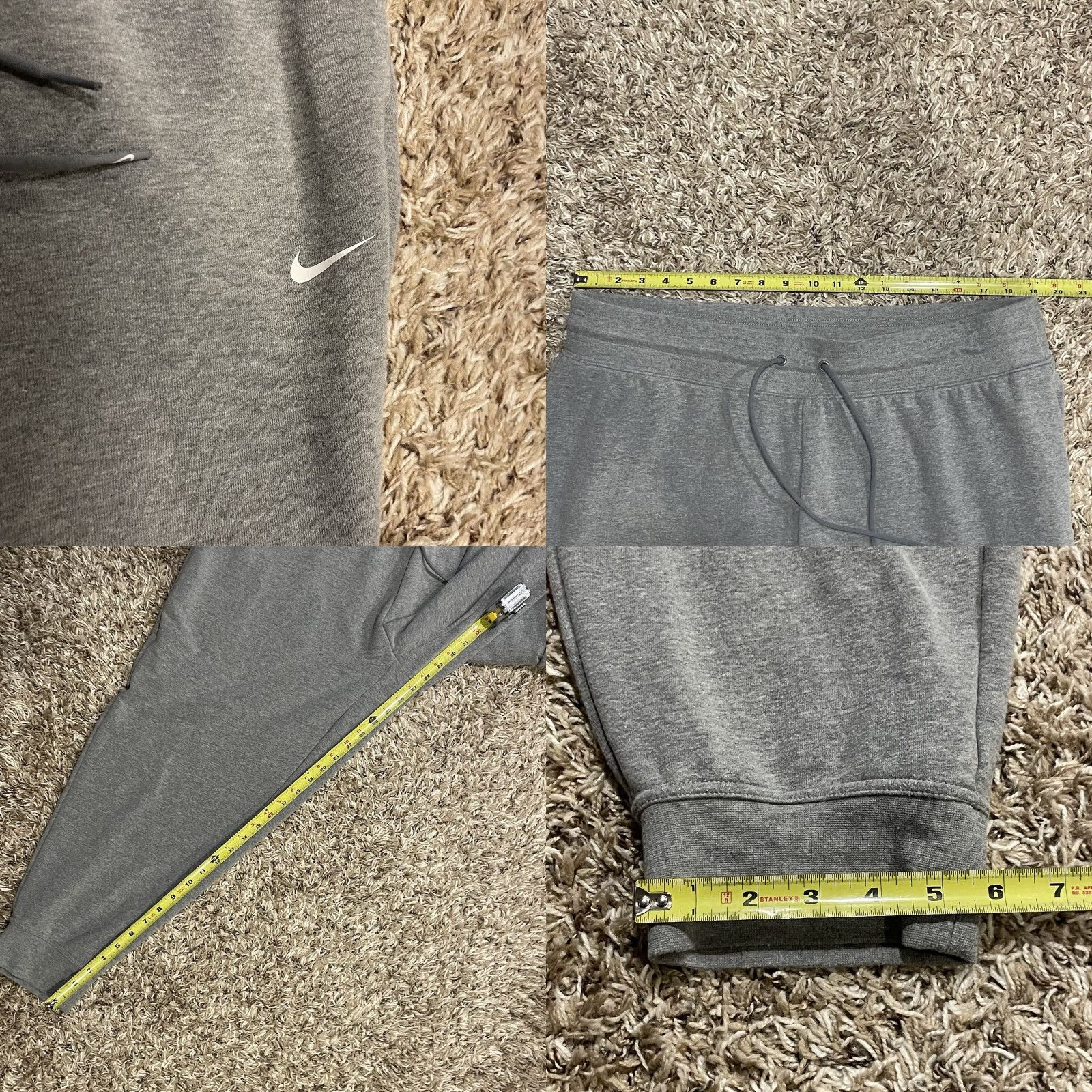 Nike Nike Dri-FIT Joggers Womens High-Waisted 2XL Grey Pants Casual Athleisure Long Inseam 27 in Pockets Drawstring Size 40" / US 18 - 9 Thumbnail