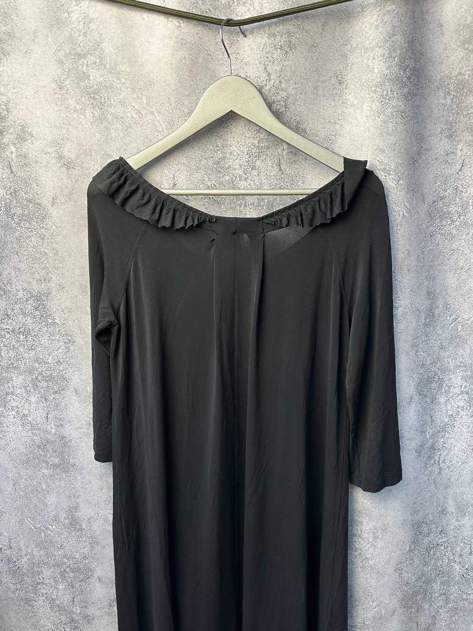 RED Valentino × Valentino RED Valentino Black Ruffle Trim Dress 3/4 Sleeves Relaxed Size M / US 6-8 / IT 42-44 - 3 Thumbnail