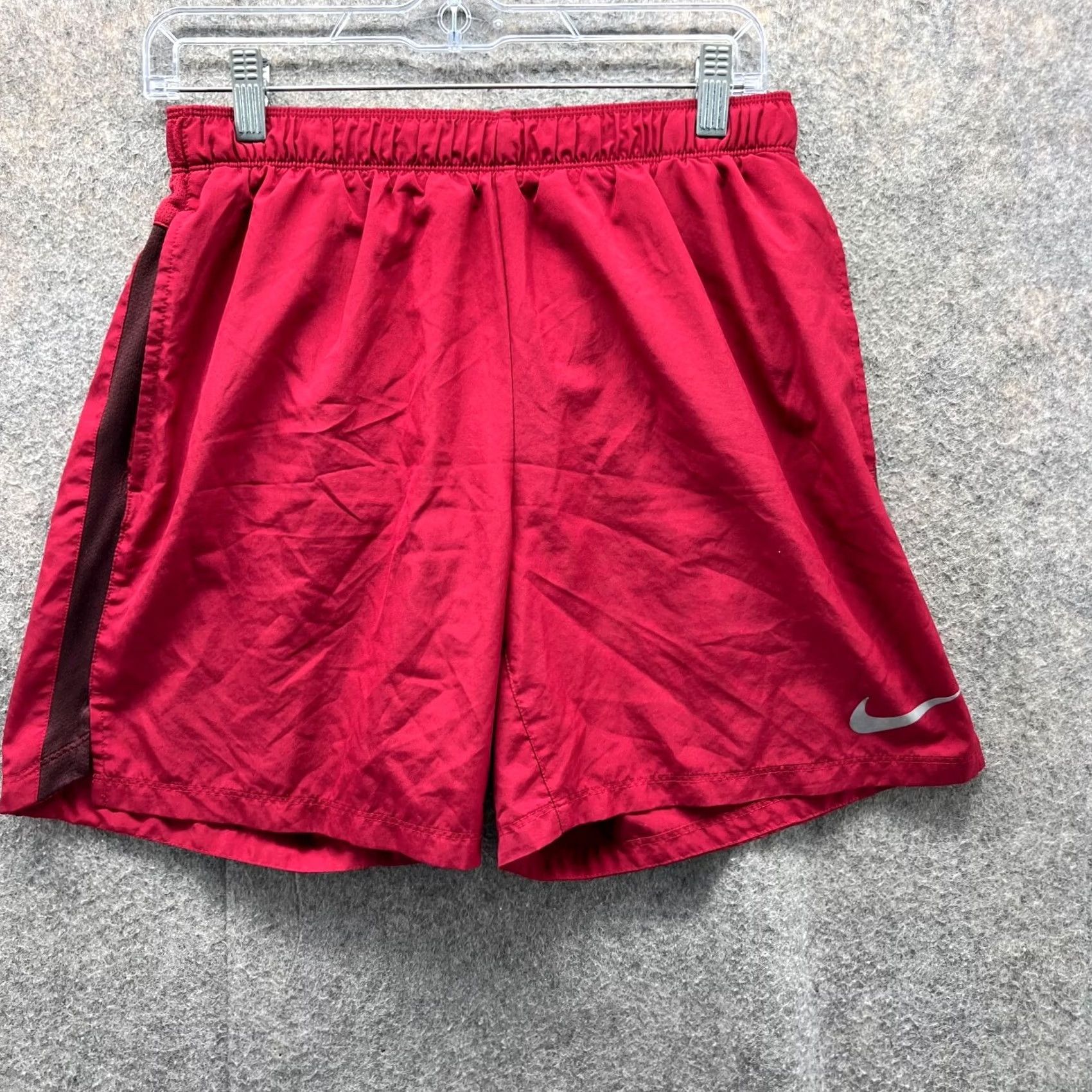 Nike Nike Shorts Men Medium Adult Red Running Polyester Dri Fit Challenger Swoosh Size US 31 - 2 Thumbnail